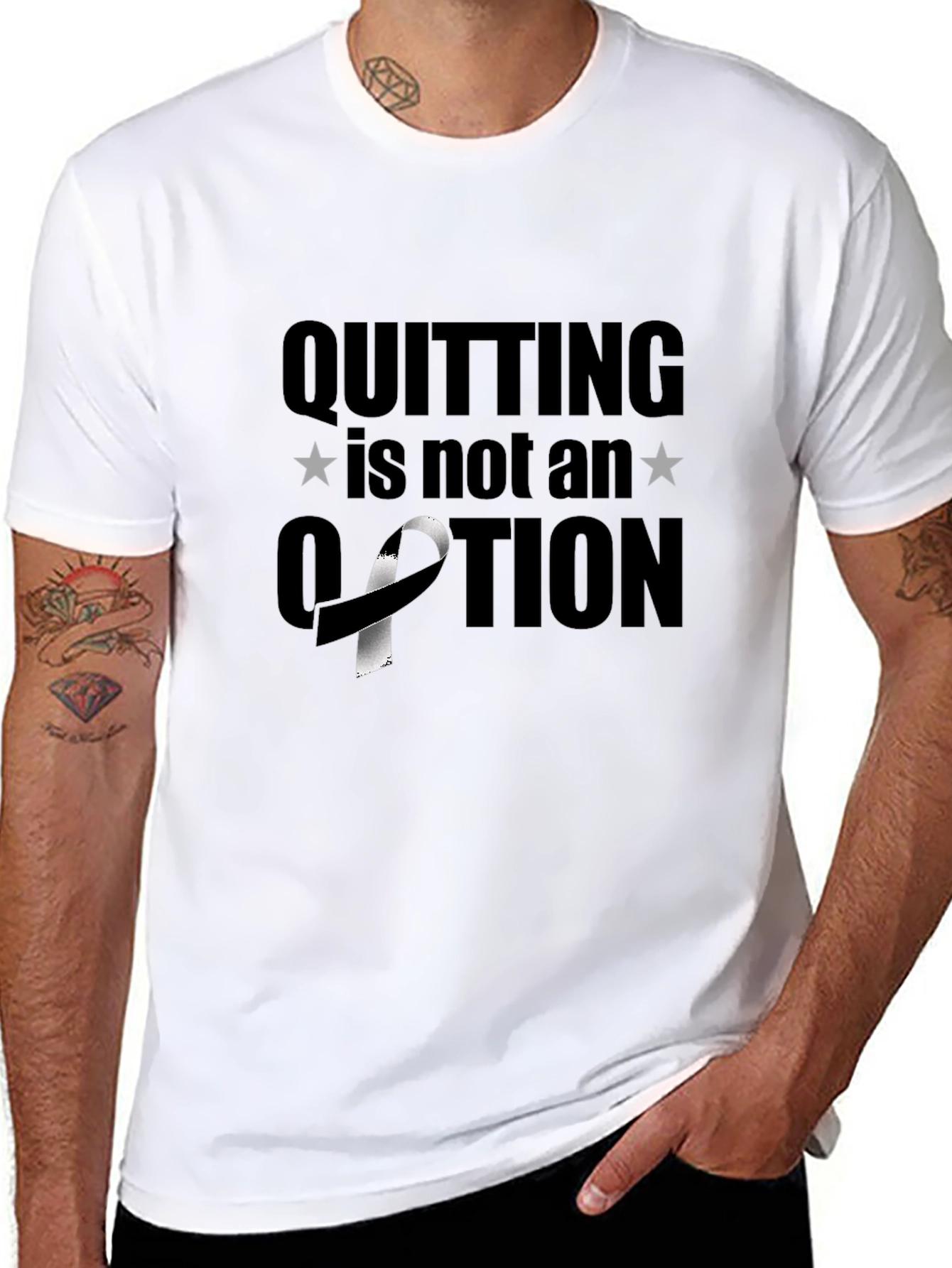Black Quitting is Not an Option T-Shirt view 8