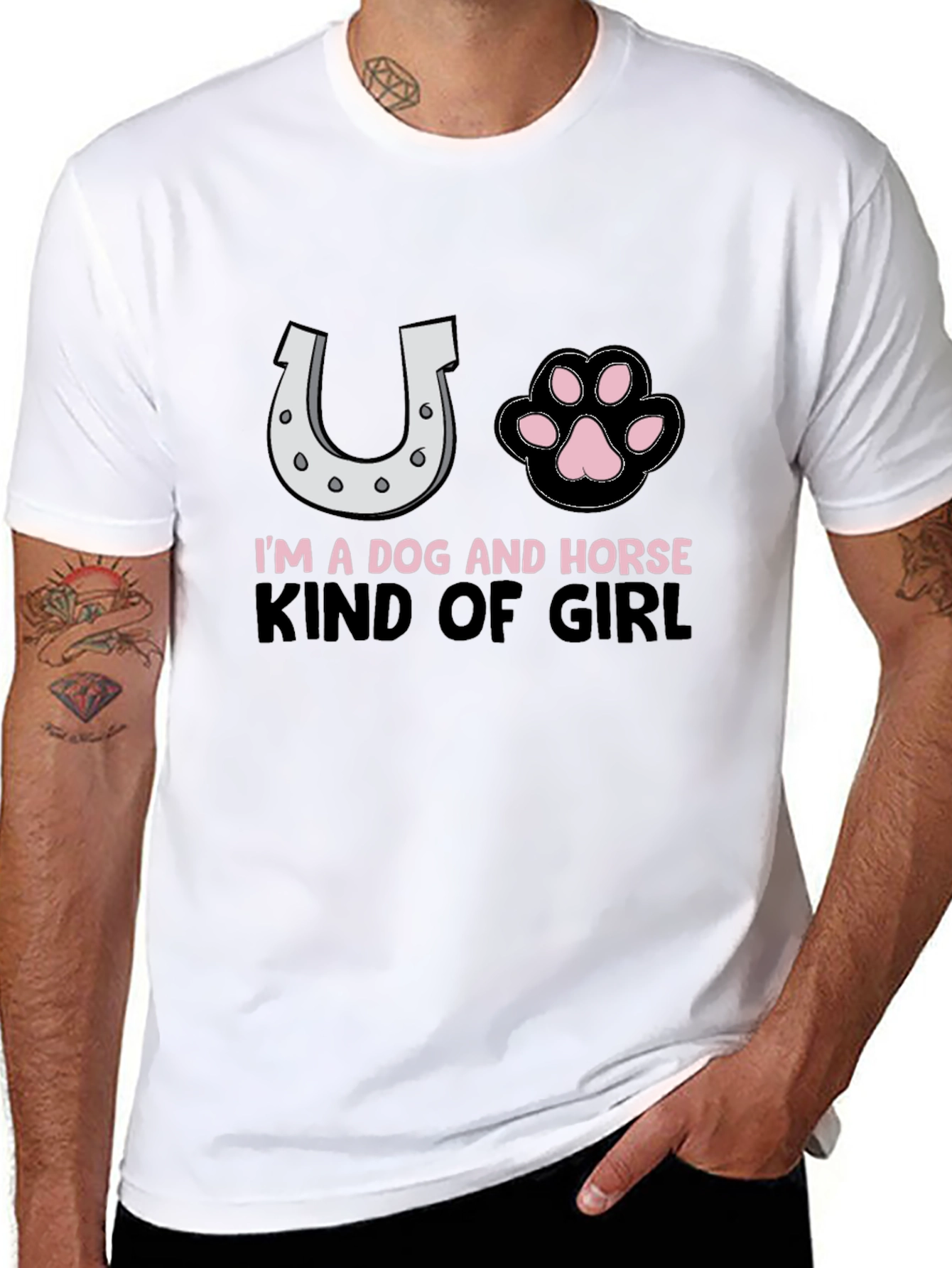 Black Dog and Horse Kind of Girl Graphic Tee view 8