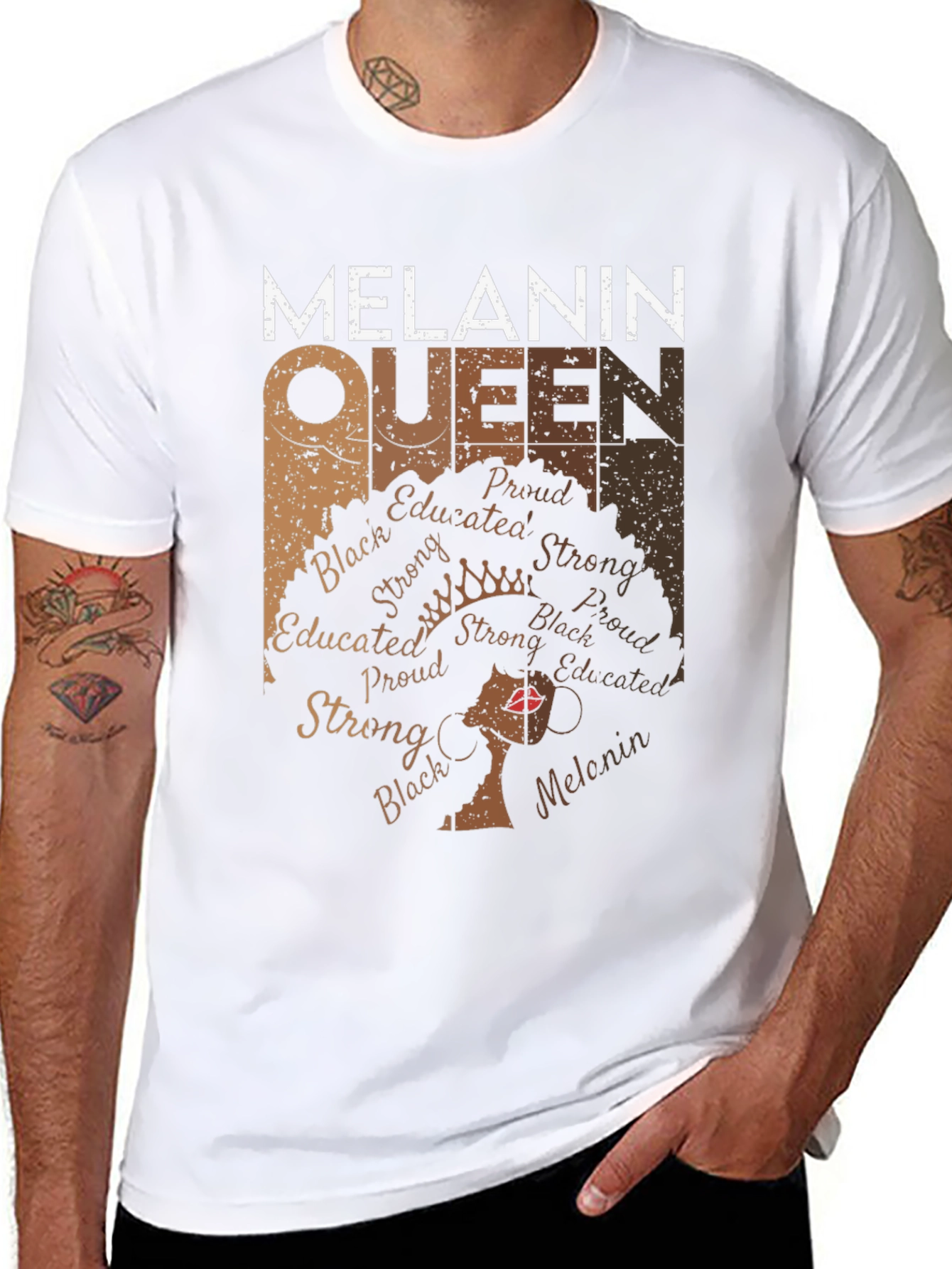 Melanin Queen Graphic T-Shirt - Black Pride - 8