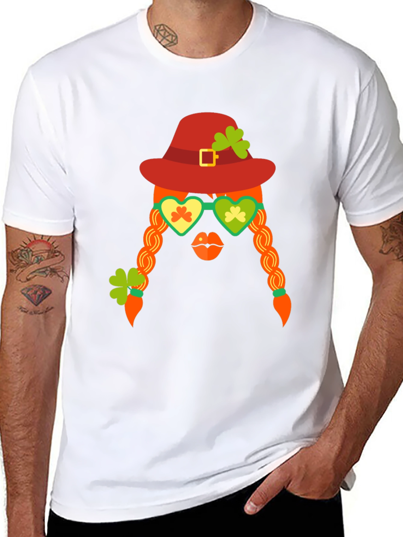 Black St. Patrick's Day Graphic Tee - Leprechaun Girl view 8