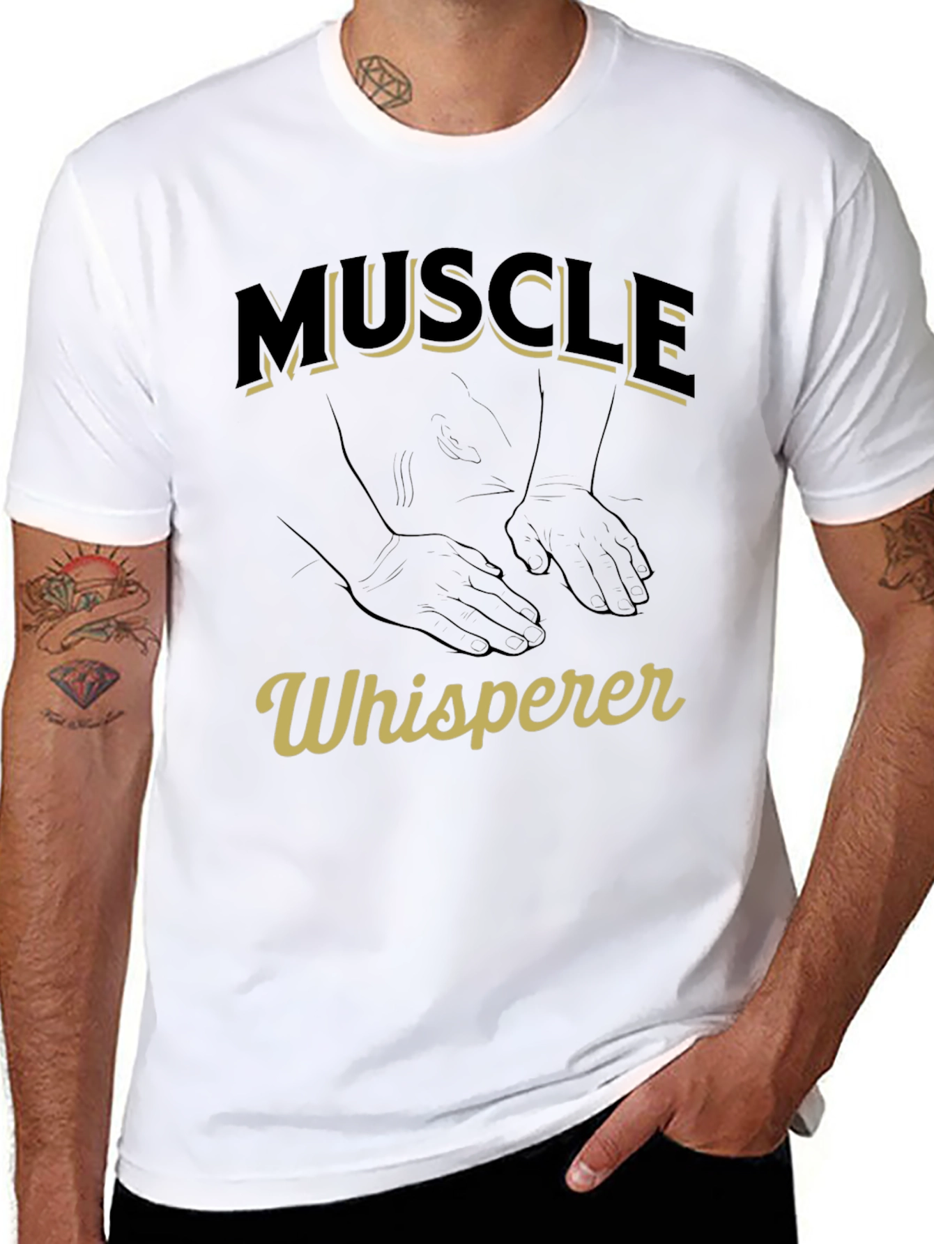 Muscle Whisperer Graphic T-Shirt - Black - 8