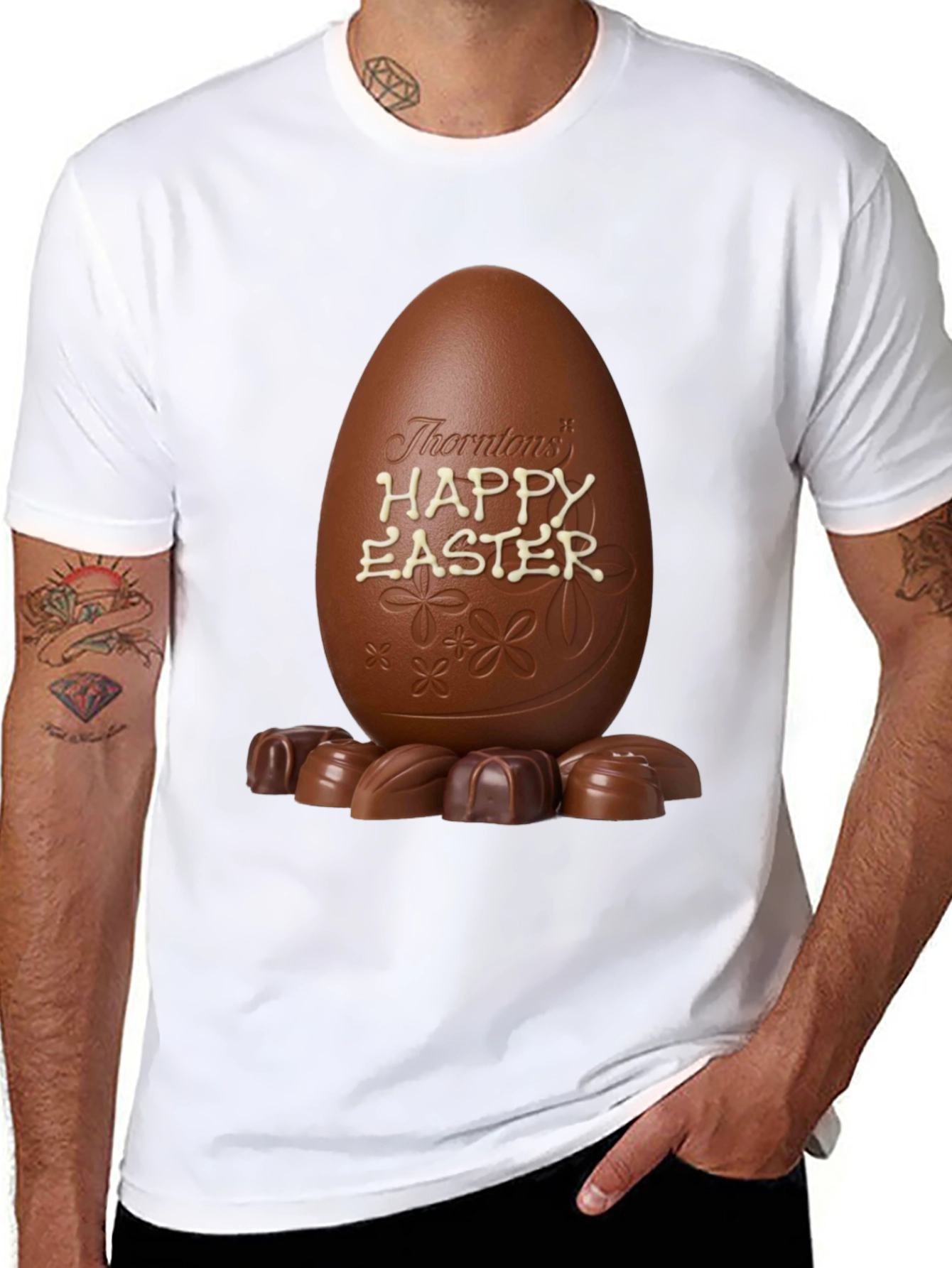 Black Easter Chocolate Egg T-Shirt view 8