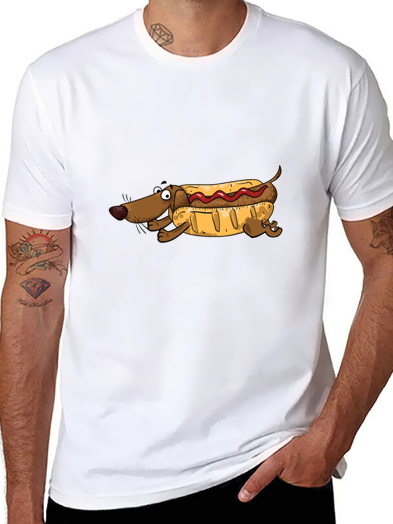 Hot Dog Dachshund T-Shirt - Funny Wiener Dog Tee - 8