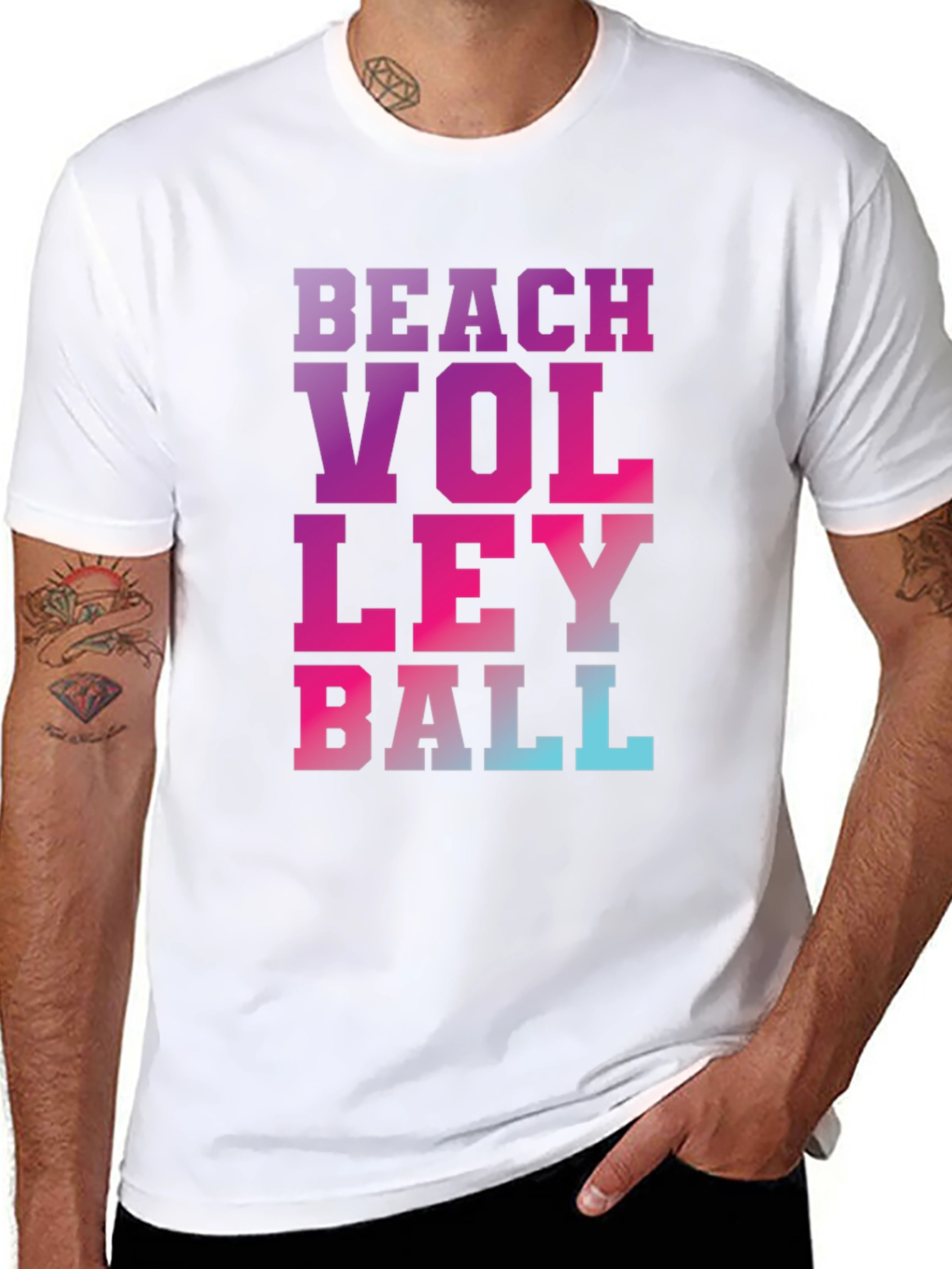 Black Beach Volleyball Graphic Tee view 8
