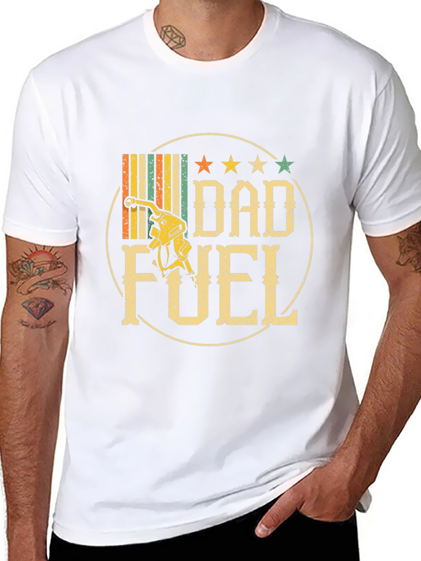 Black Dad Fuel Graphic Tee - Father's Day Gift view 8