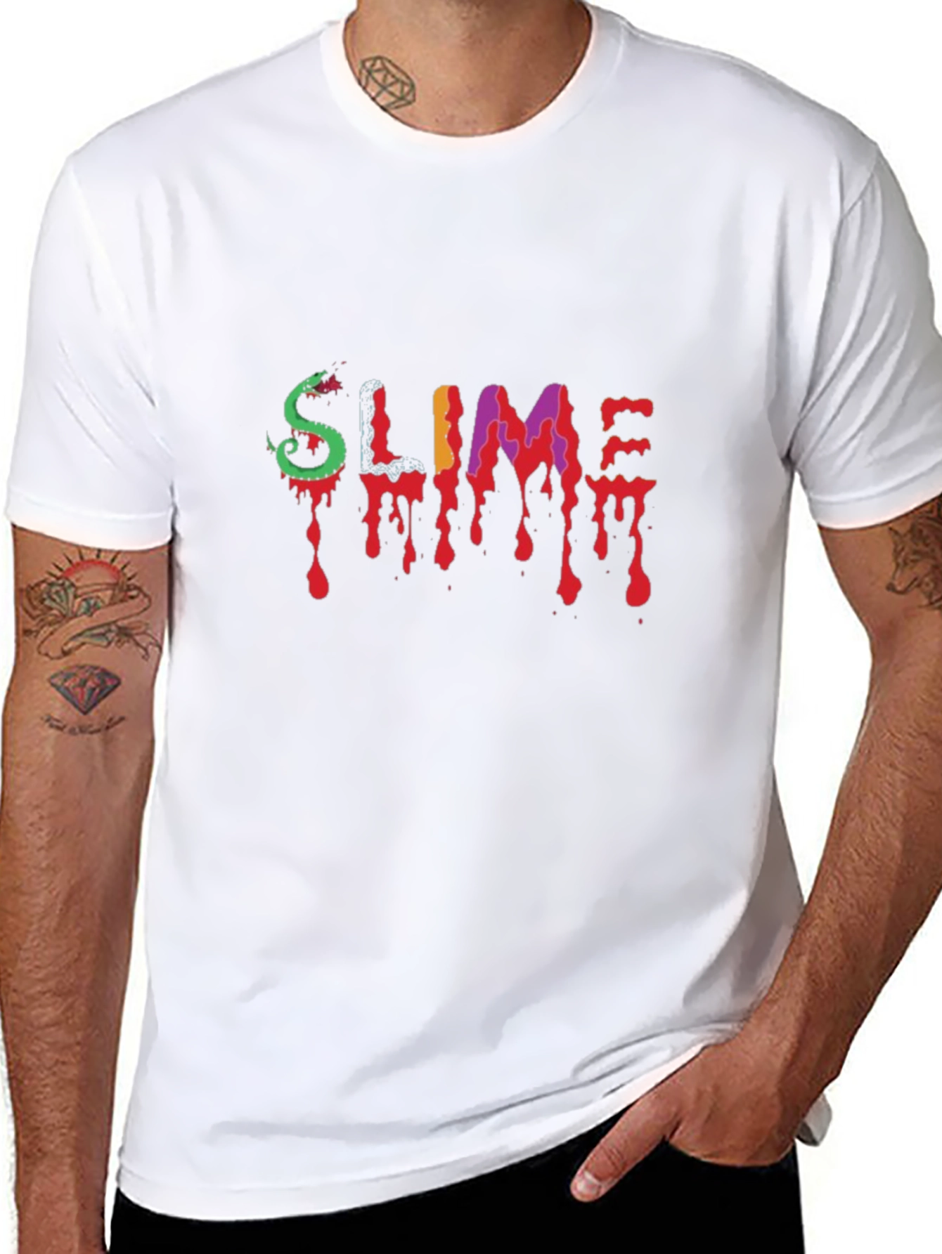 Black Slime Graphic Tee - Dripping Style view 8