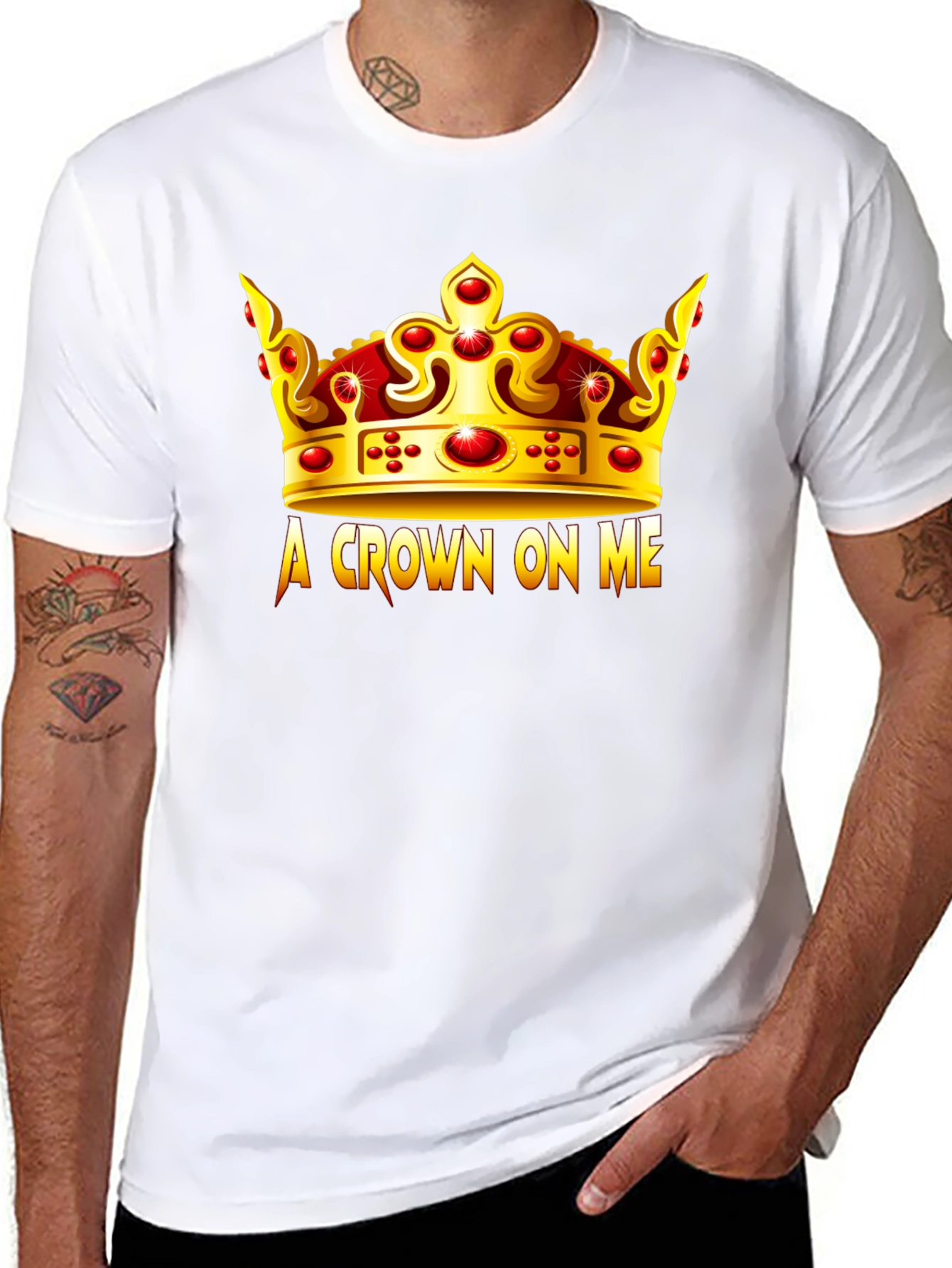Black A Crown On Me Black T-Shirt view 8