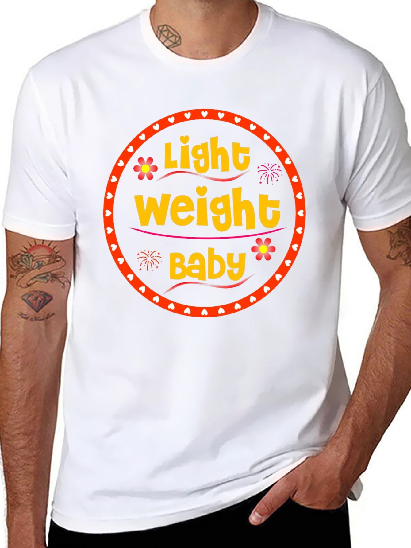 Black Light Weight Baby Graphic Tee view 8