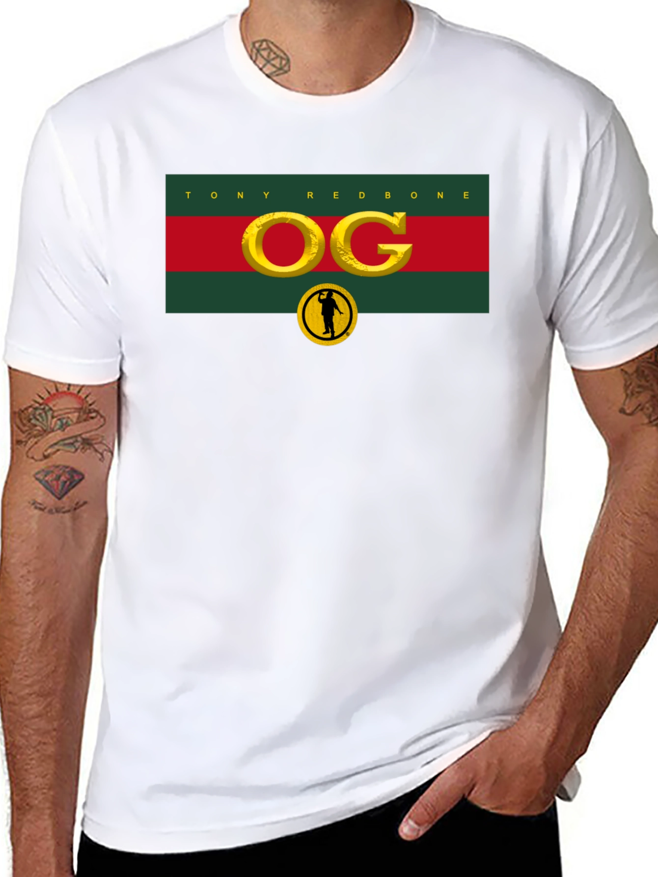 Black Tony Redbone OG T-Shirt - Classic Graphic Tee view 8