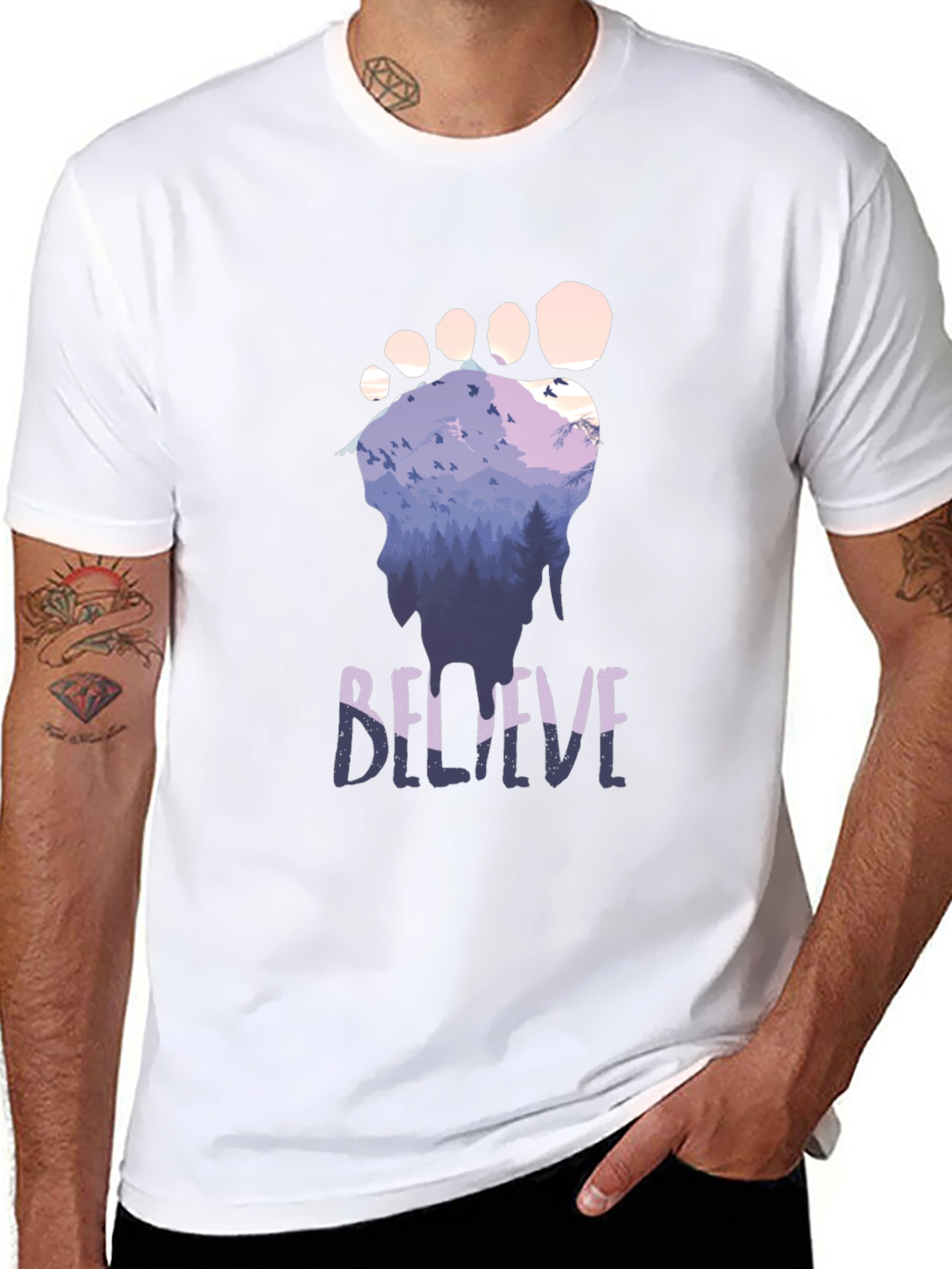Black Believe Bigfoot Graphic T-Shirt view 8