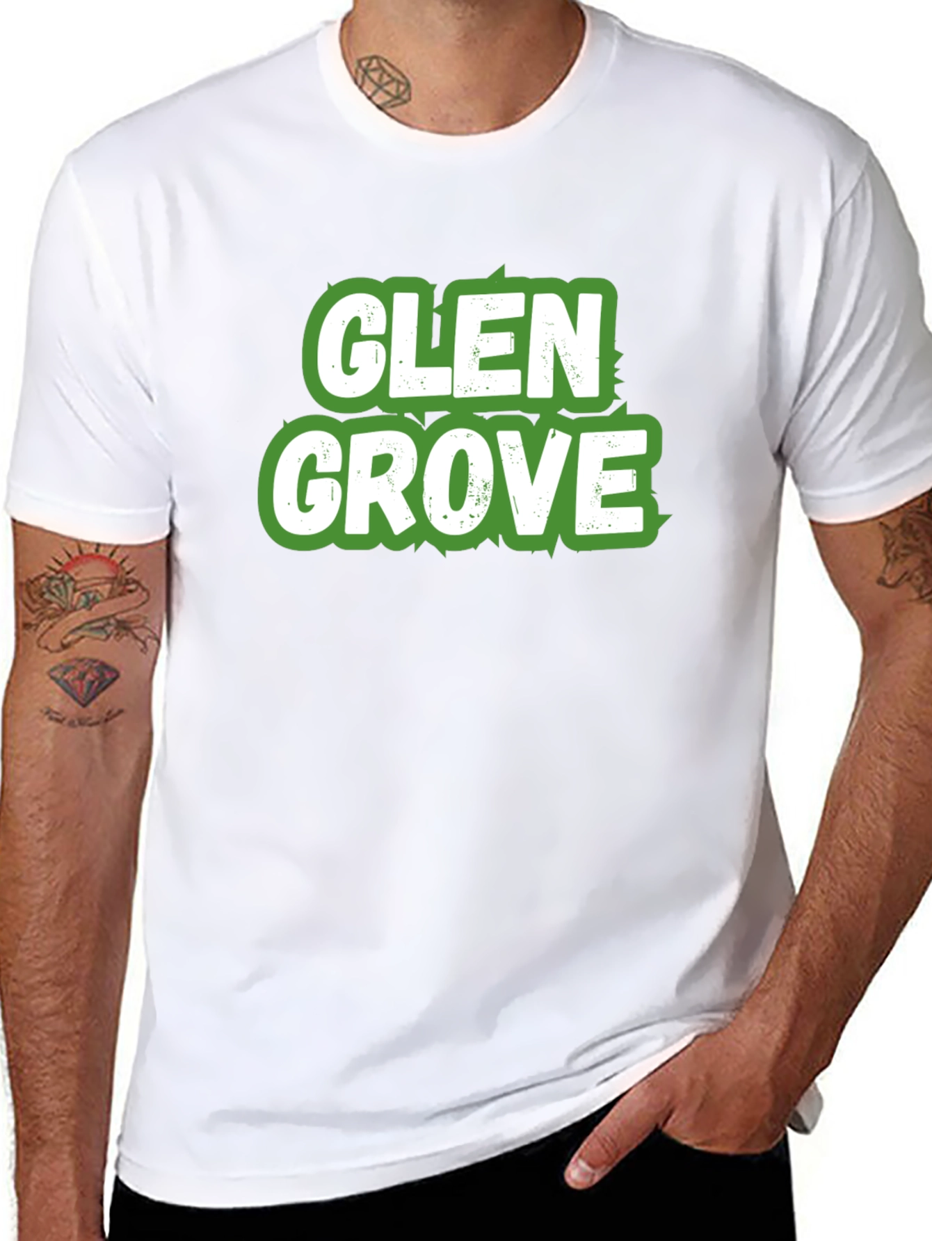 Black Glen Grove Graphic Tee - Classic Crew Neck view 8