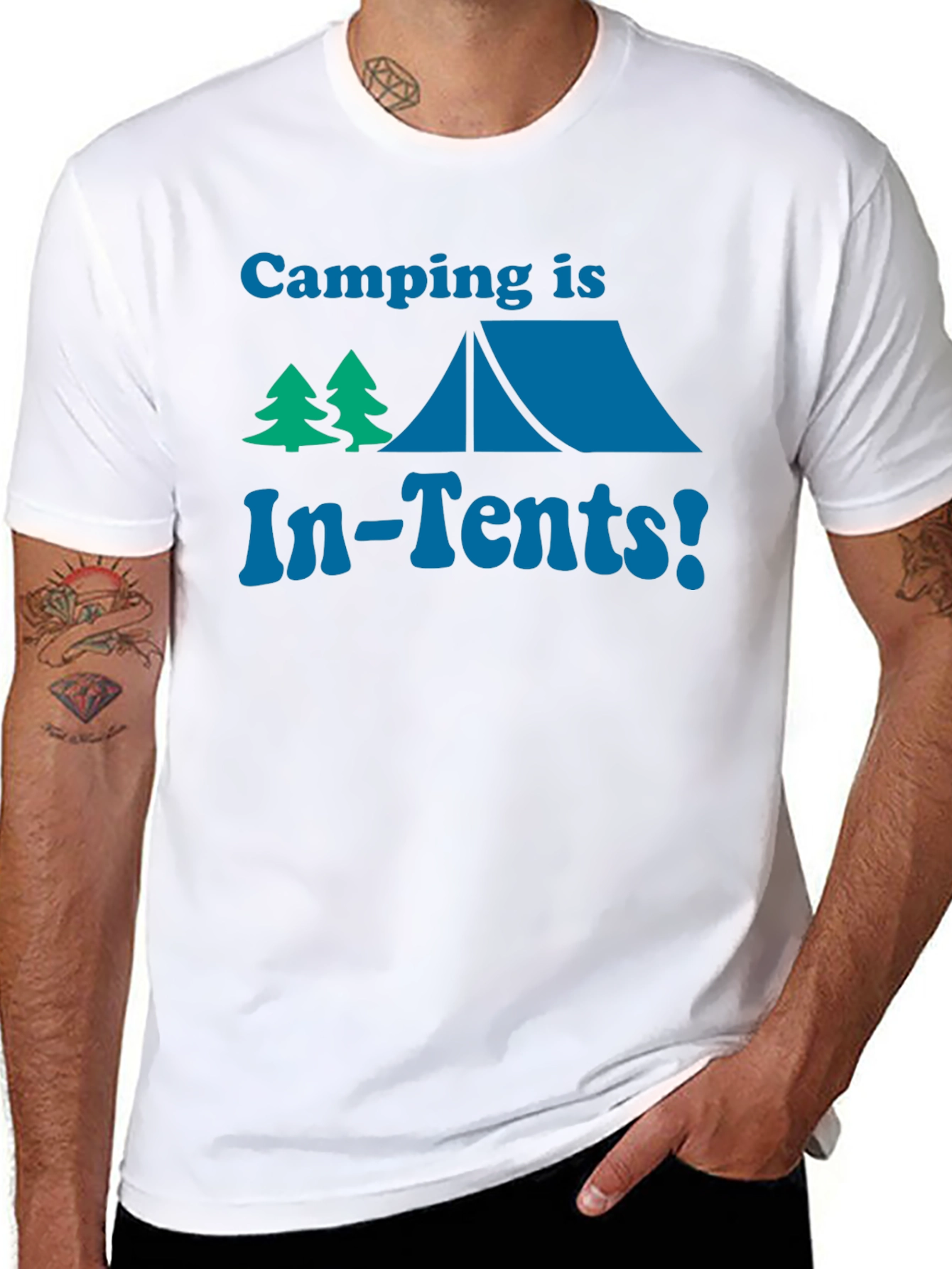 Black Camping Is In-Tents! Funny Graphic Tee view 8
