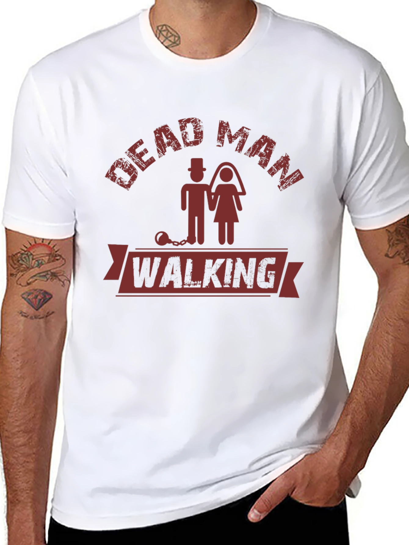 Black Dead Man Walking Graphic T-Shirt view 8