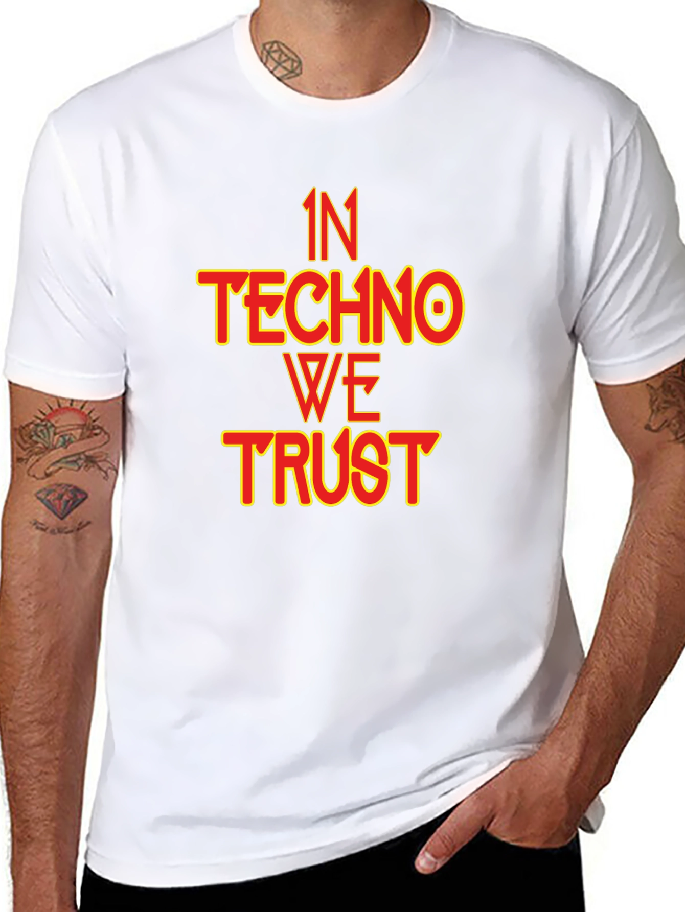 Black In Techno We Trust Graphic Tee - EDM Music Lover Shirt view 8