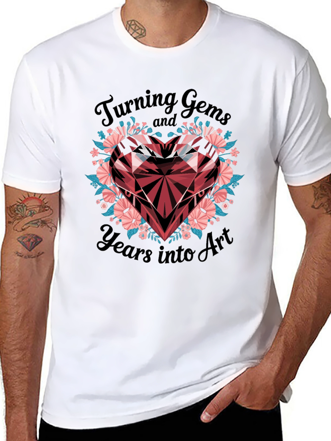 Black Turning Gems Into Art T-Shirt view 8