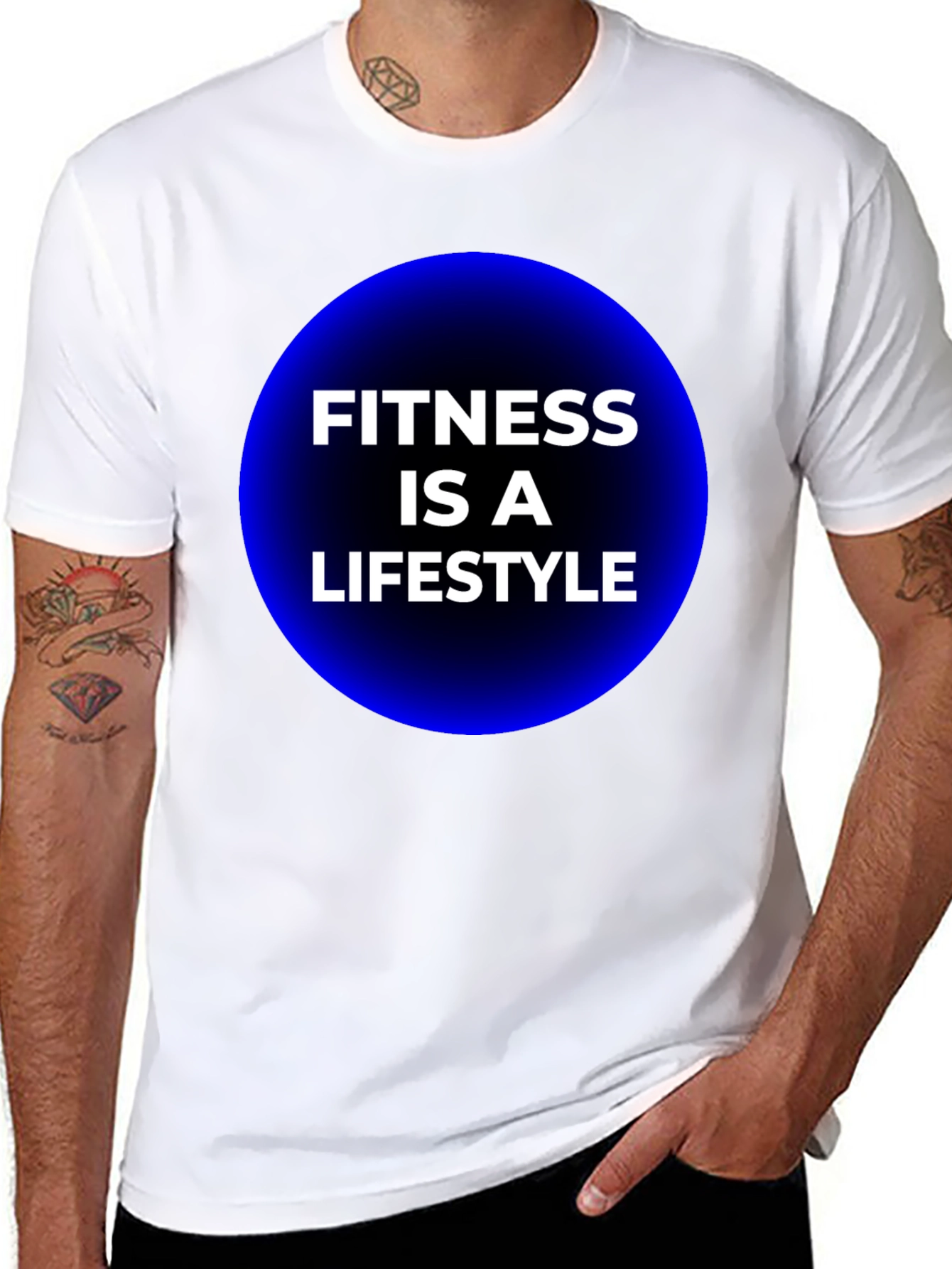 Black Fitness is a Lifestyle Black Graphic Tee view 8