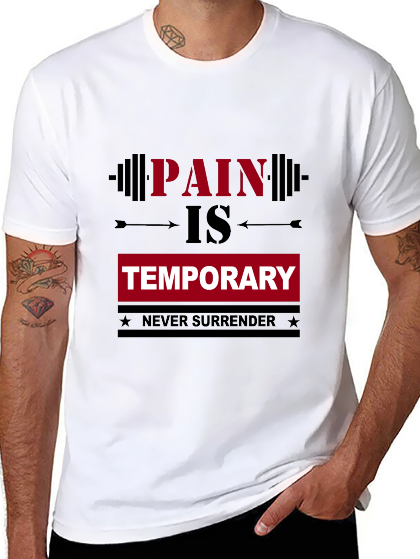 Pain Is Temporary Men's Graphic T-Shirt - 8