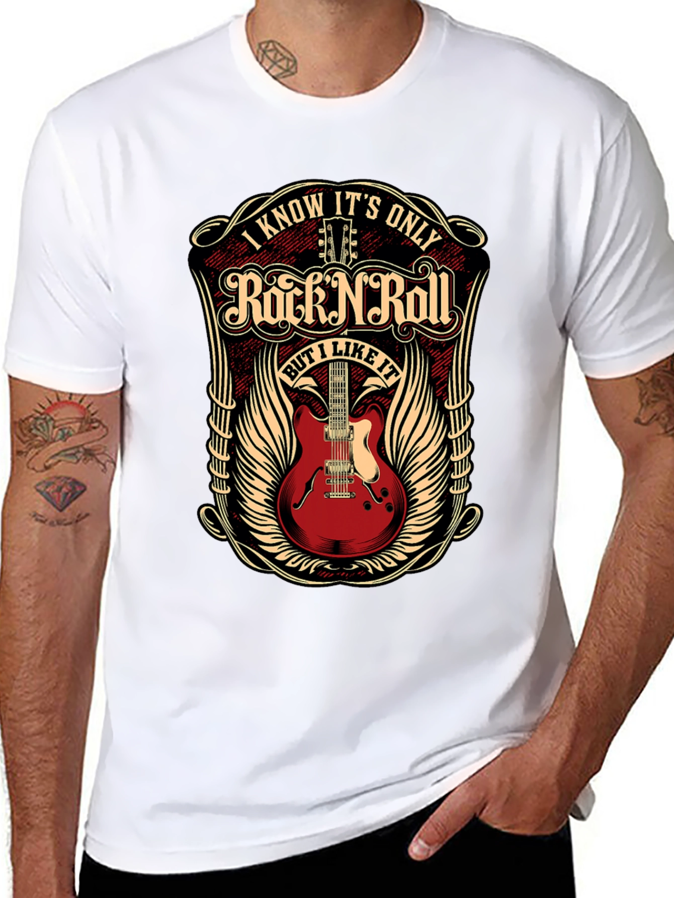 Black Rock N Roll Graphic T-Shirt - Music Lover Tee view 8