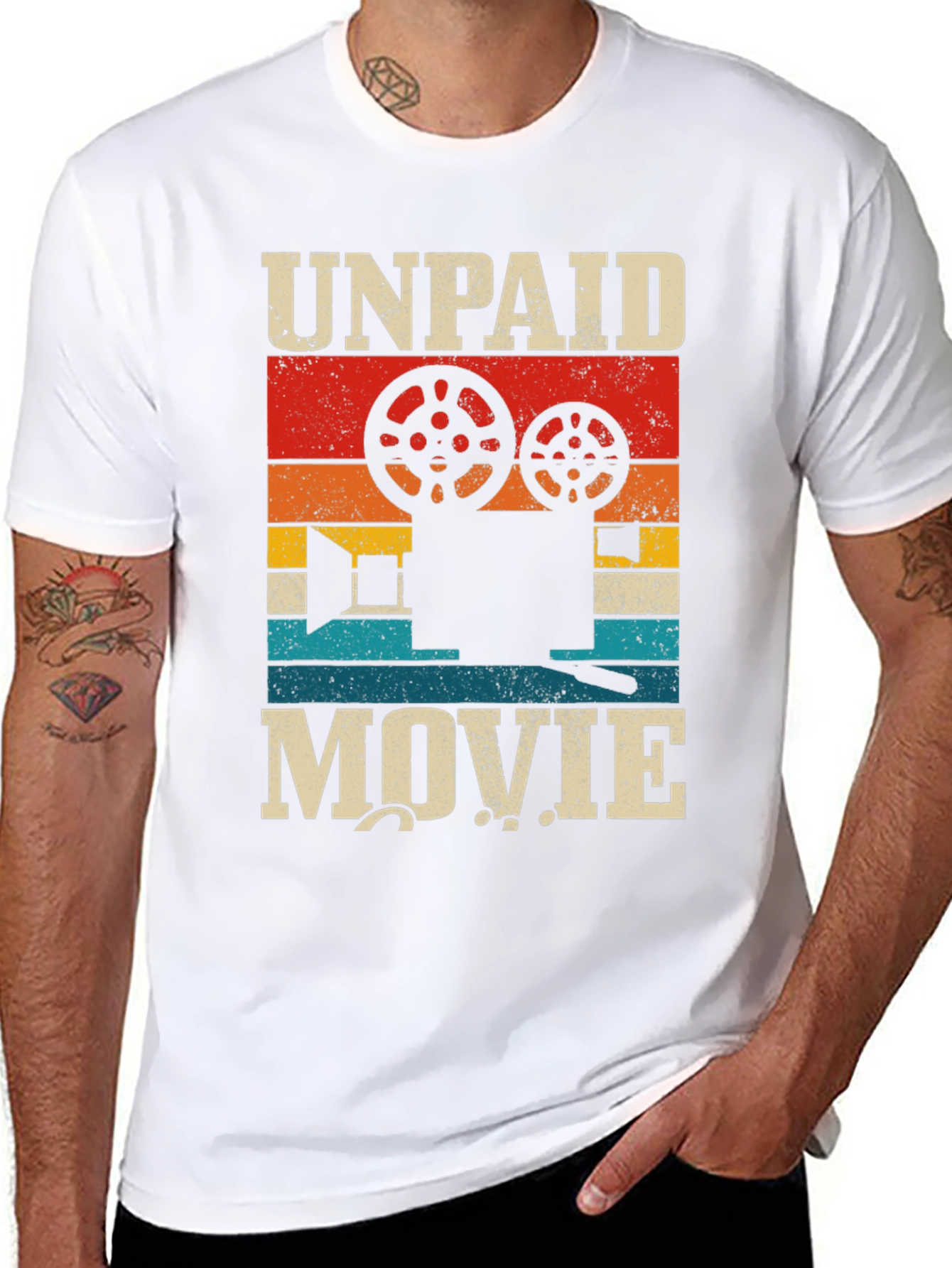 Unpaid Movie T-Shirt - Vintage Style Film Crew Tee - 8