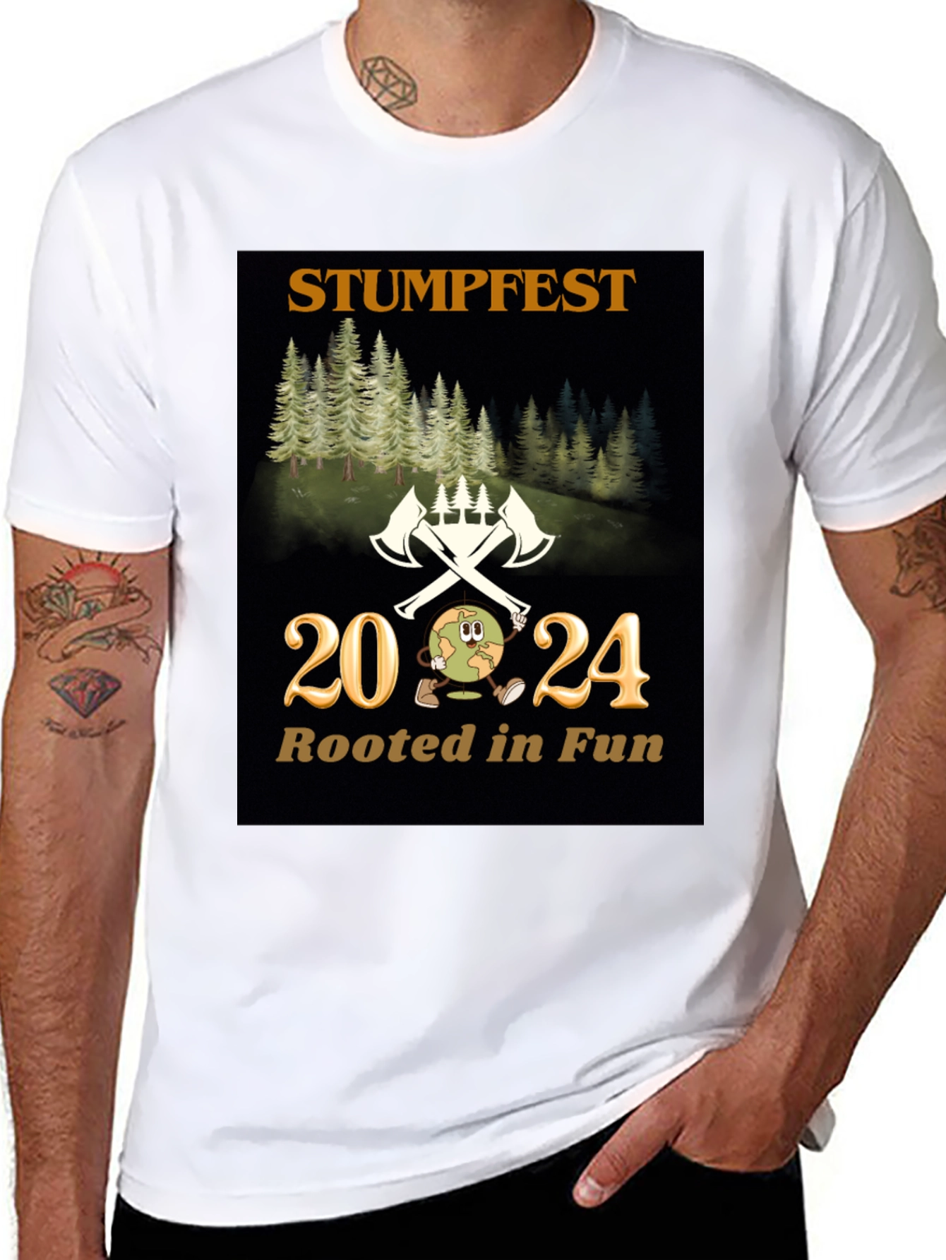 Black Stumpfest 2024 T-Shirt - Rooted in Fun! view 8