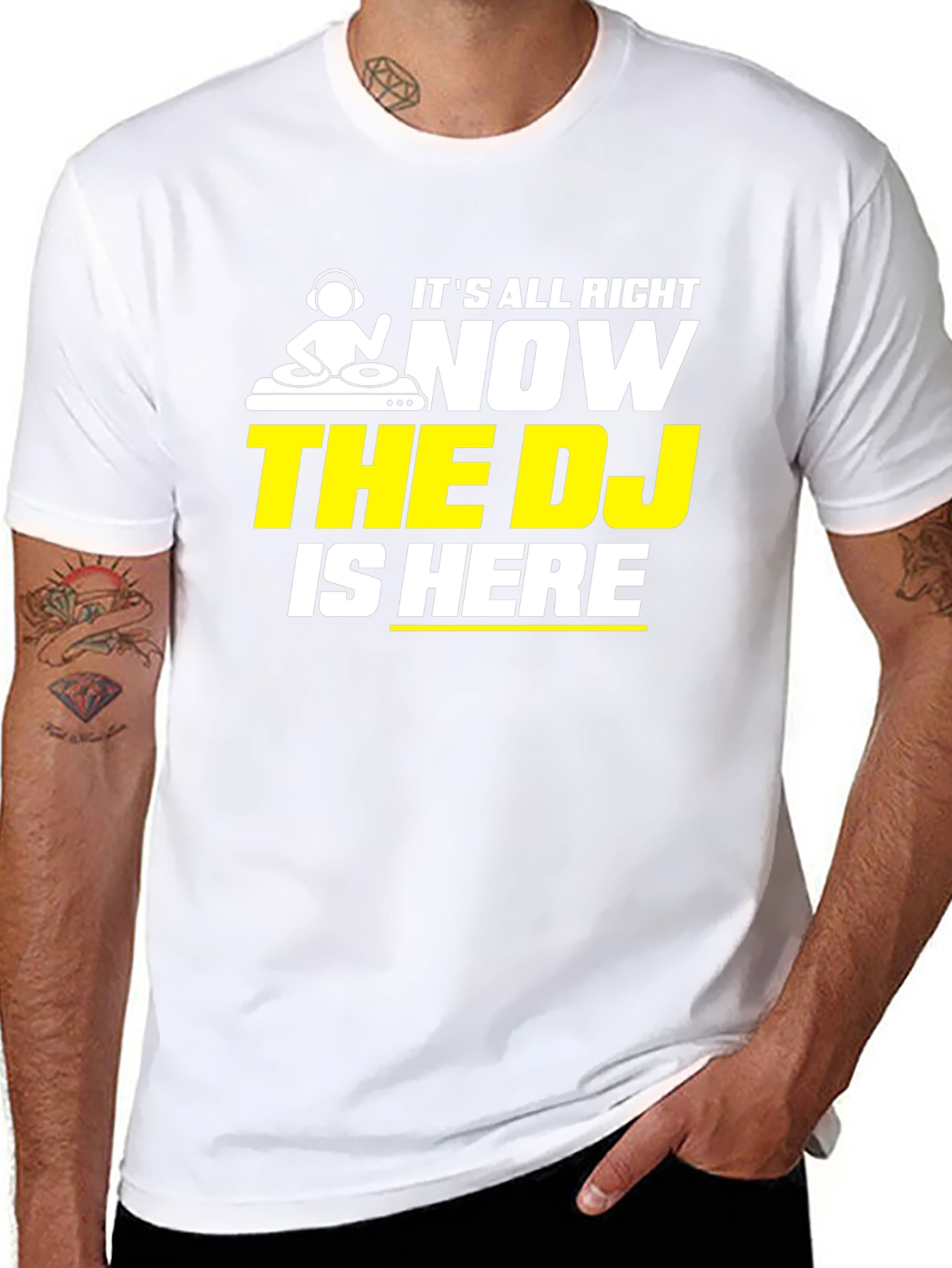 Black DJ Is Here T-Shirt - Music Lover Tee view 8