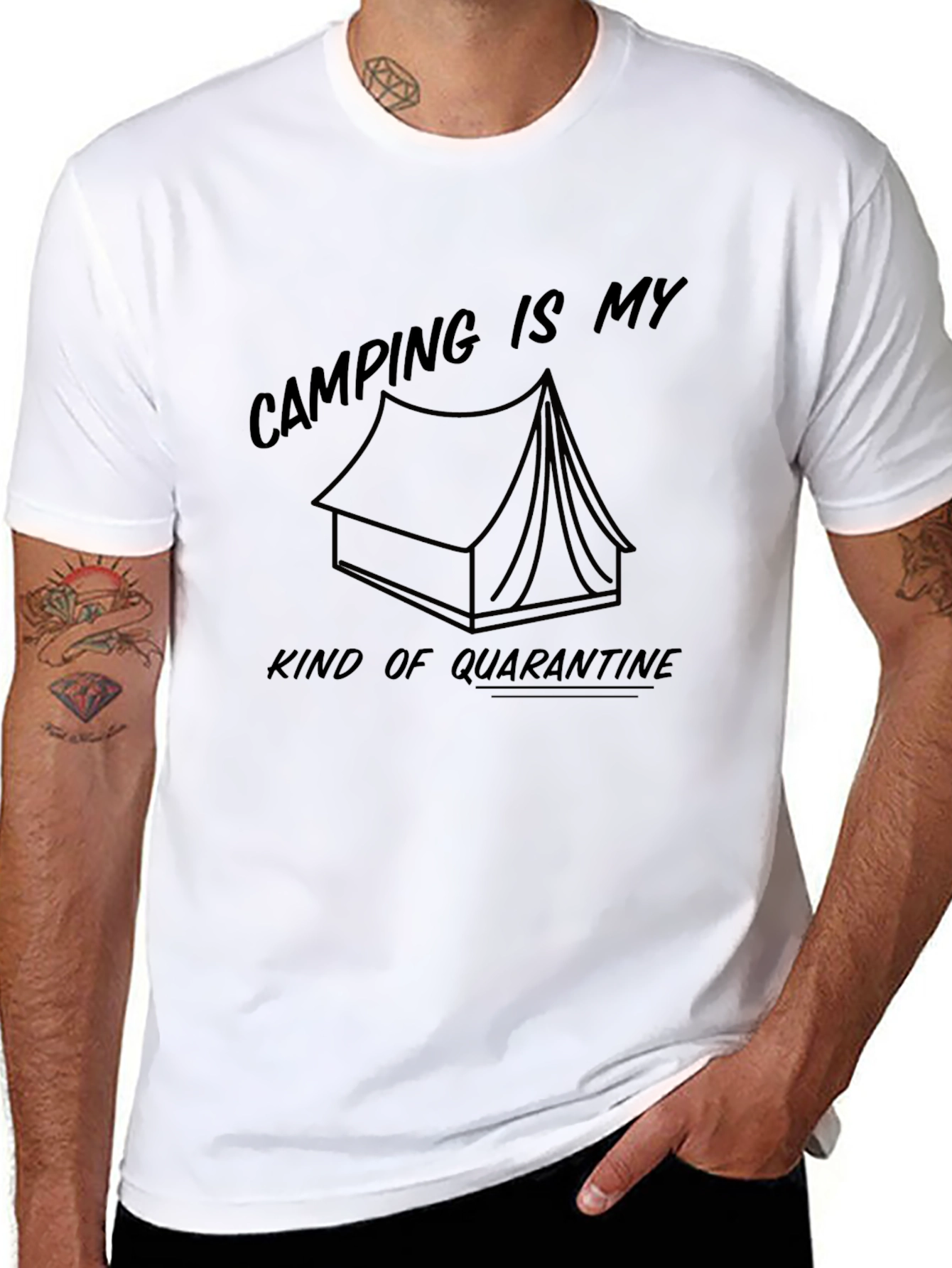 Black Camping is My Kind of Quarantine T-Shirt view 8