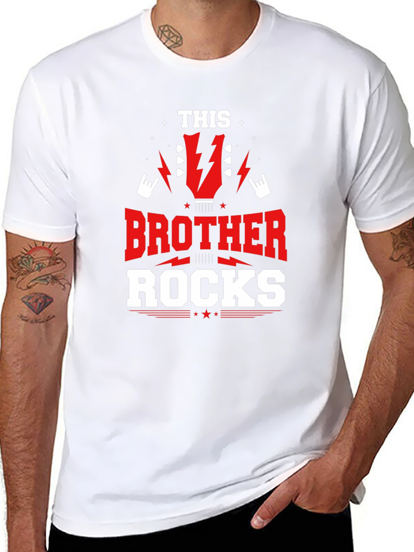 Black This Brother Rocks Graphic T-Shirt view 8
