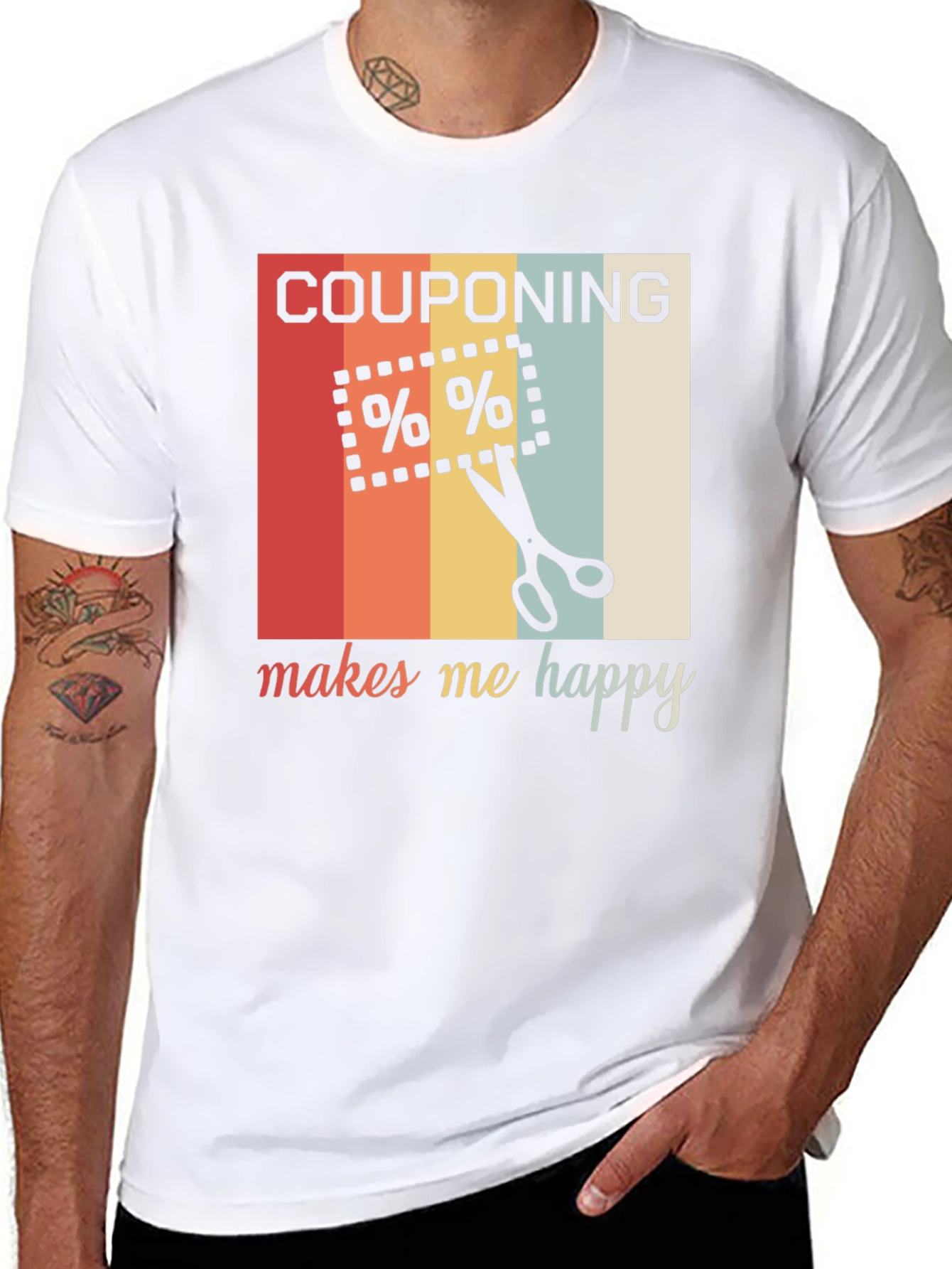 Black Couponing Makes Me Happy T-Shirt view 8
