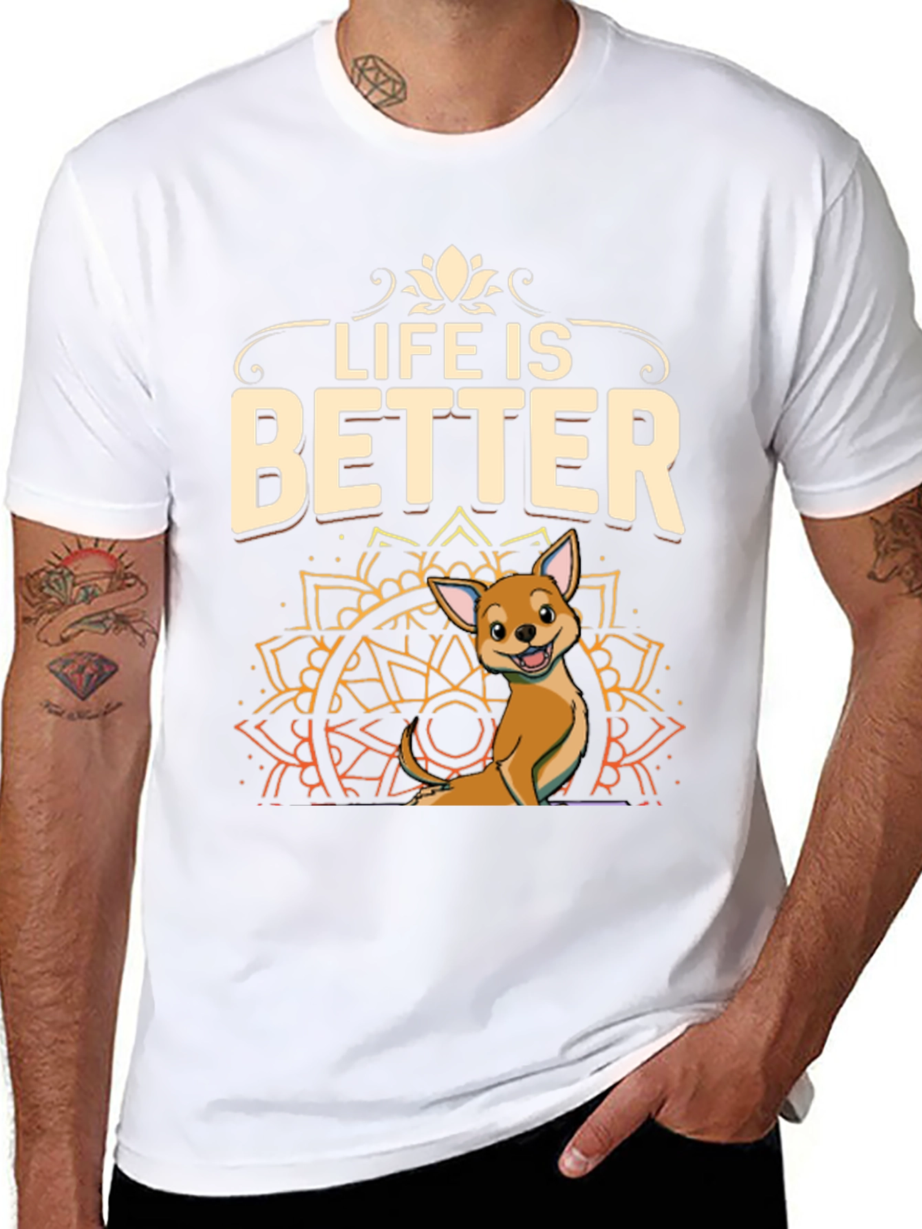 Black Life is Better Dog T-Shirt view 8