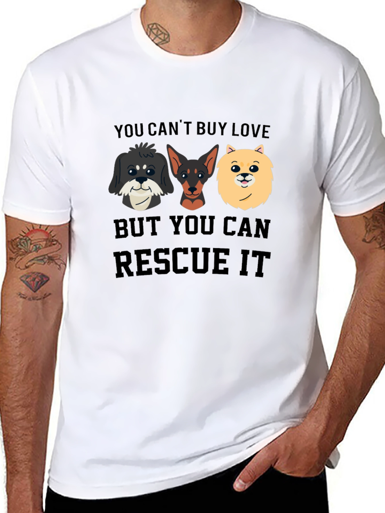 Rescue Dog T-Shirt: You Can't Buy Love - 8
