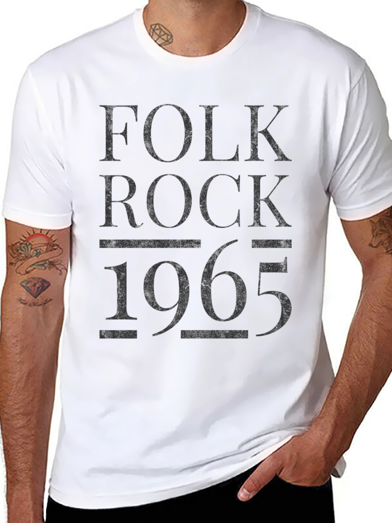 Black Folk Rock 1965 Graphic Tee view 8