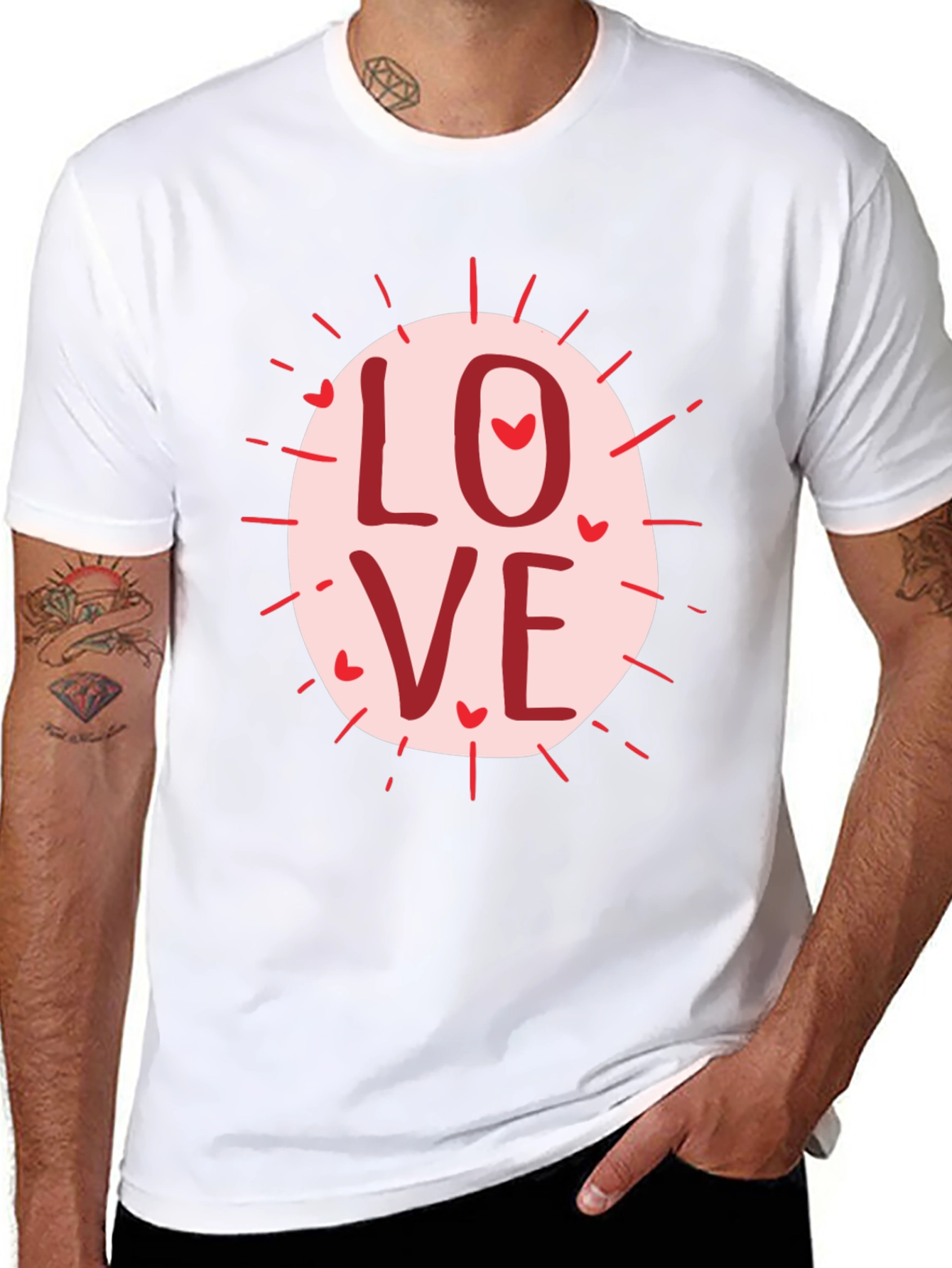 Black Love Graphic Tee - Valentine's Day Gift view 8
