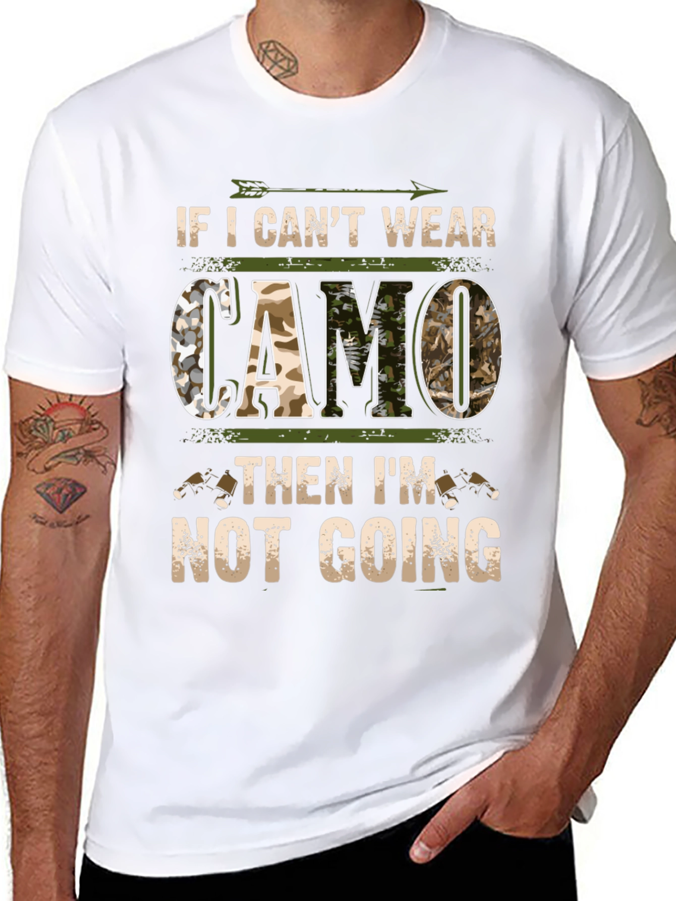 Black Camo Lover Tee: If I Can't Wear Camo... view 8