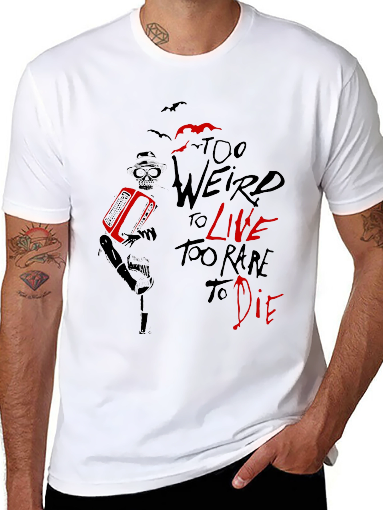 Black Too Weird To Live T-Shirt - Graphic Tee view 8