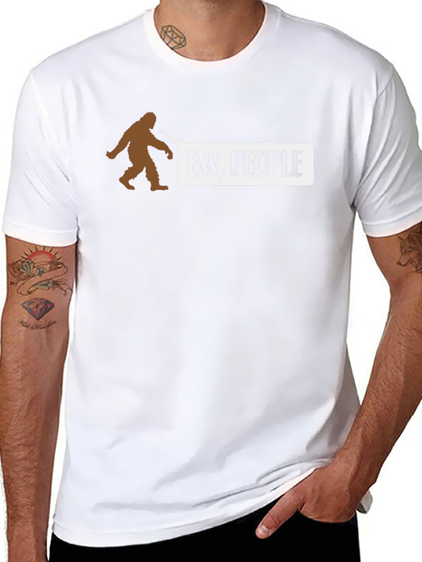 Black Ew, People Bigfoot Graphic Tee view 8