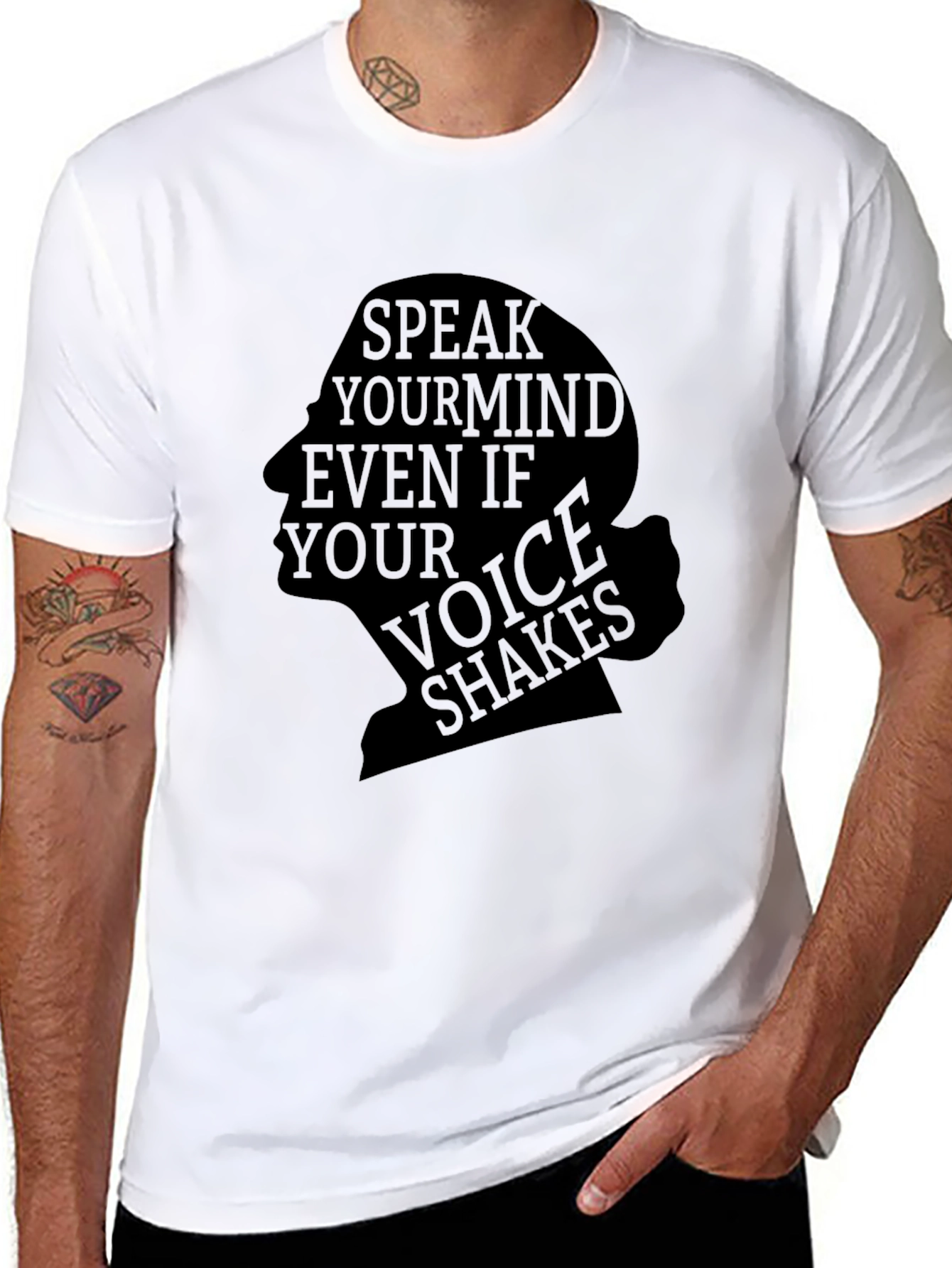 Black Speak Your Mind Black Graphic Tee view 8