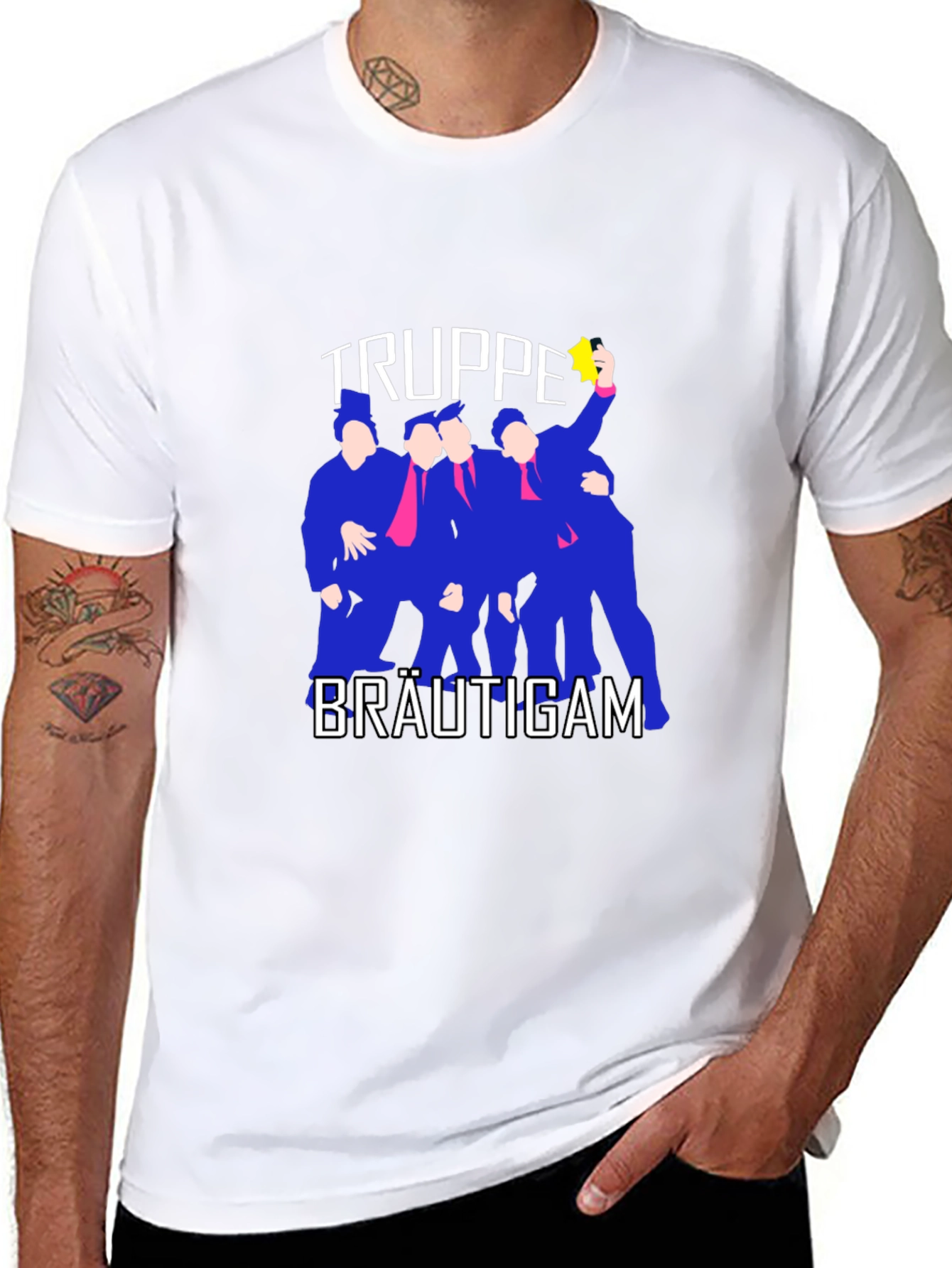 Black Bridegroom Squad T-Shirt - Party Apparel view 8