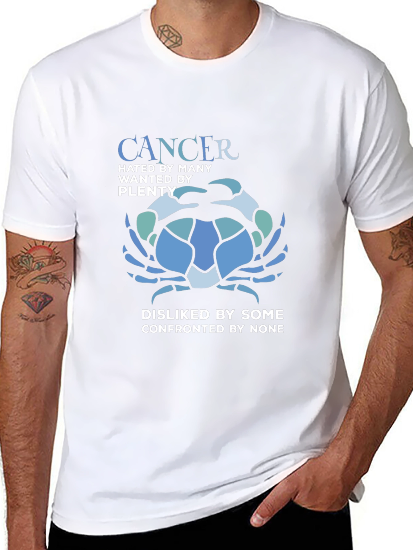 Black Cancer Zodiac T-Shirt - Hated By Many, Wanted By Plenty view 8
