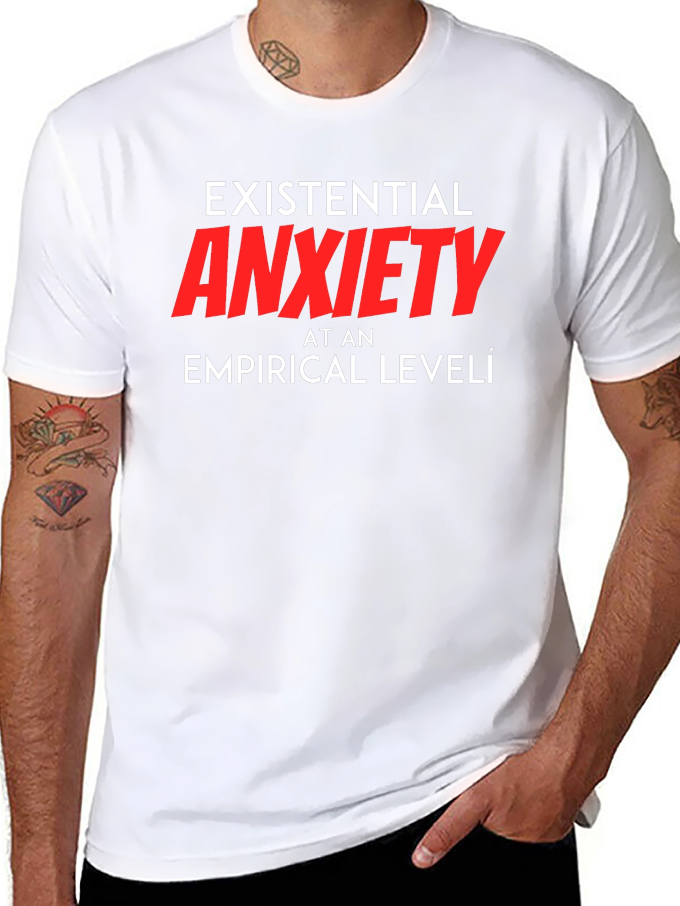 Black Existential Anxiety Graphic Tee view 8