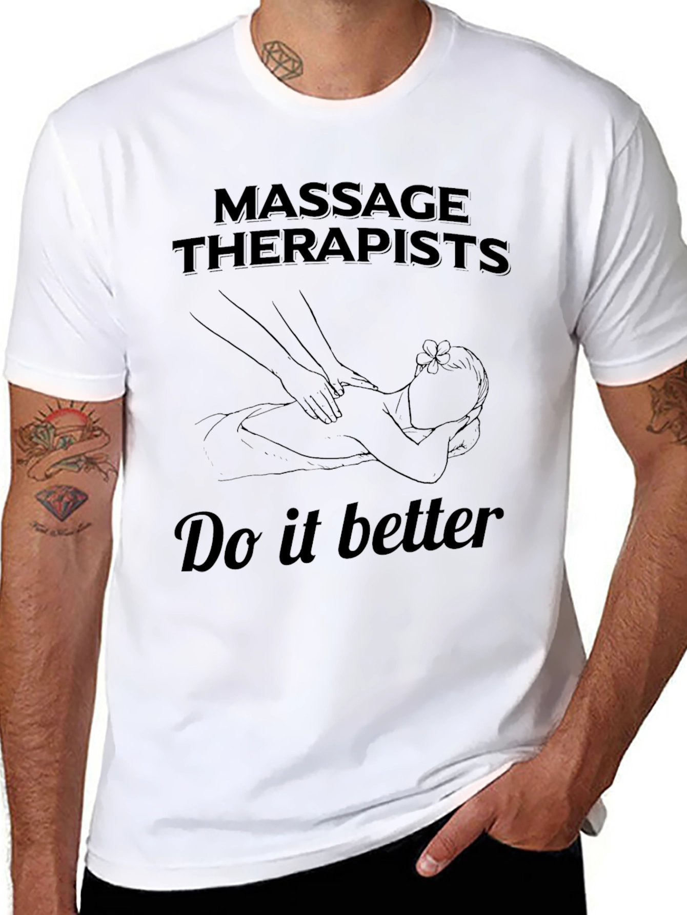 Black Massage Therapists Do It Better T-Shirt view 8