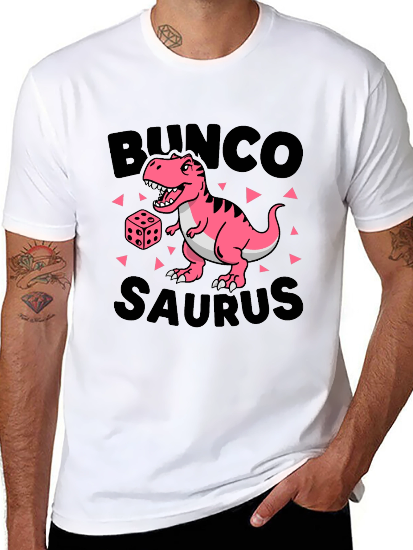 Black Bunco-Saurus Black T-Shirt view 8