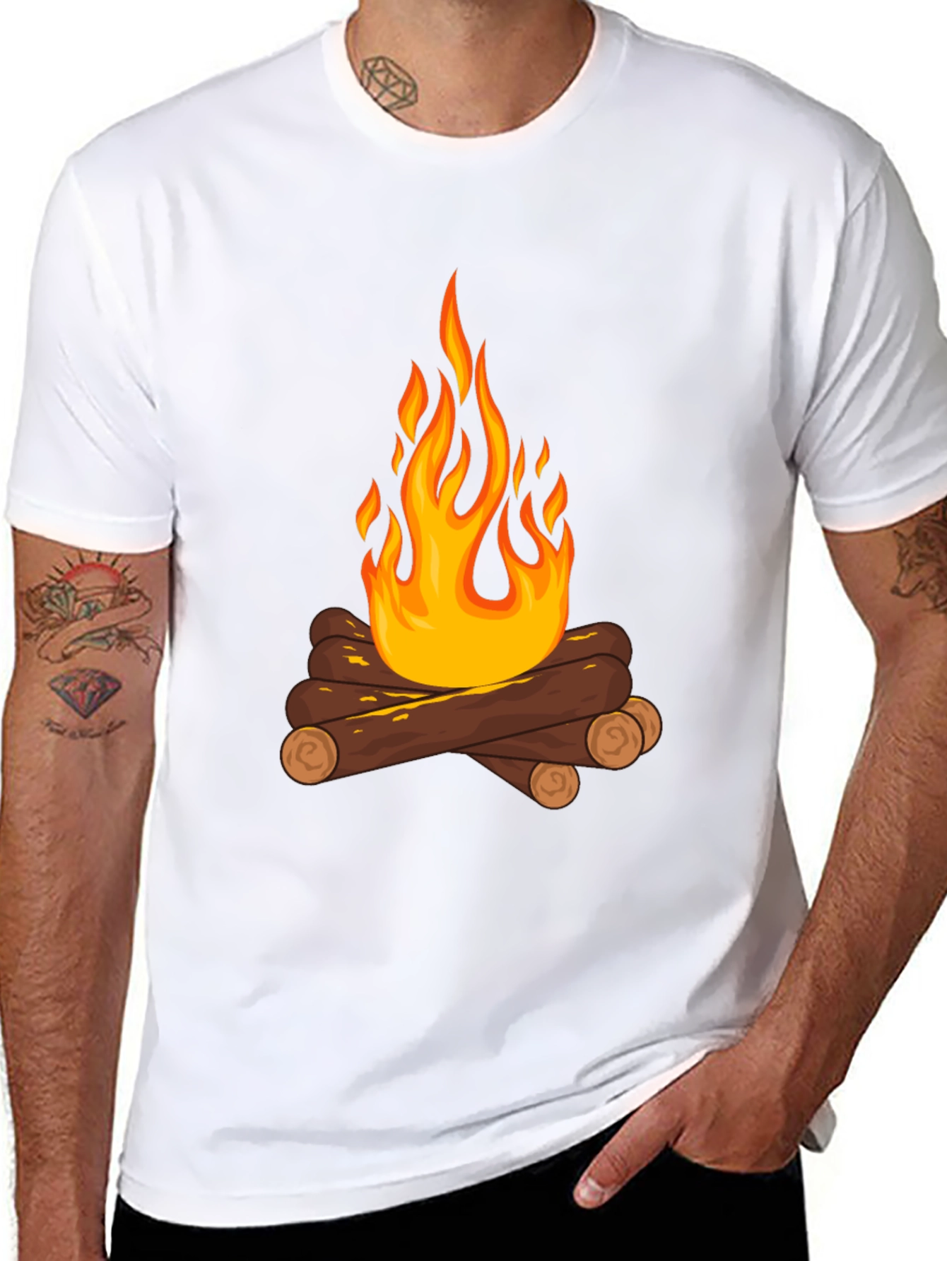 Black Campfire Graphic Tee - Cozy Comfort view 8