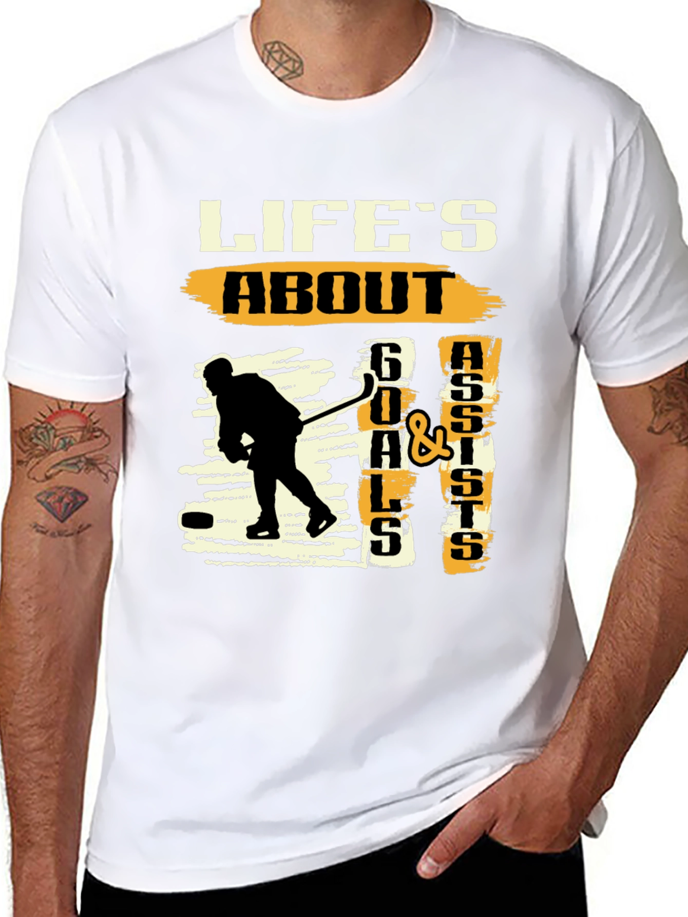 Black Life's About Goals & Assists T-Shirt view 8