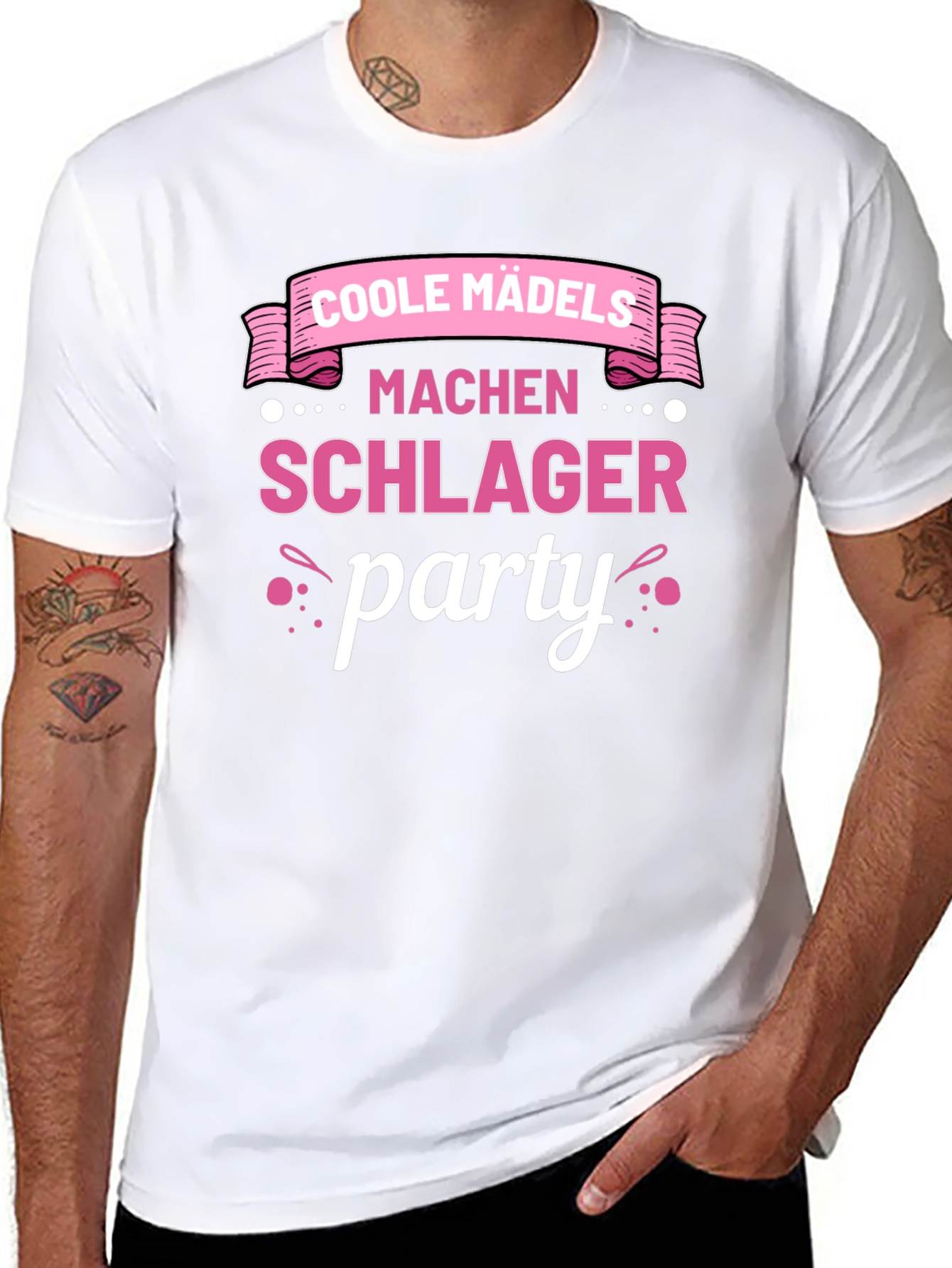 Black Cool Girls Schlager Party Black T-Shirt view 8