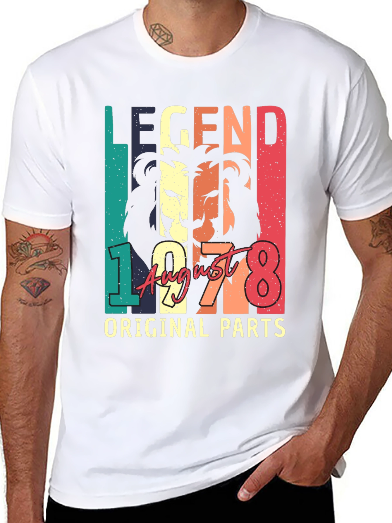 Black Legend Since August 1978 Lion Graphic T-Shirt view 8