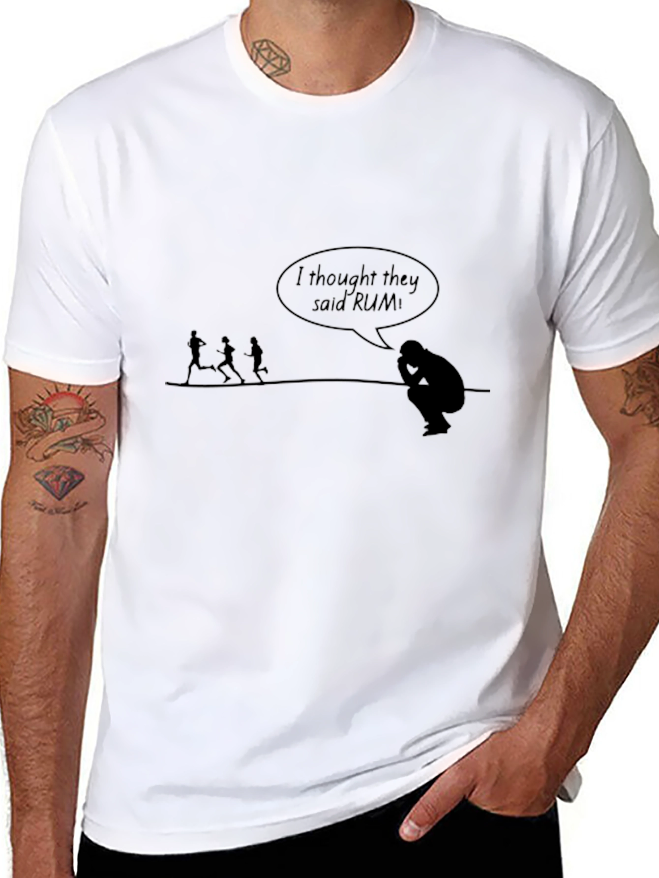 Black Funny "I Thought They Said Rumi" Graphic Tee view 8