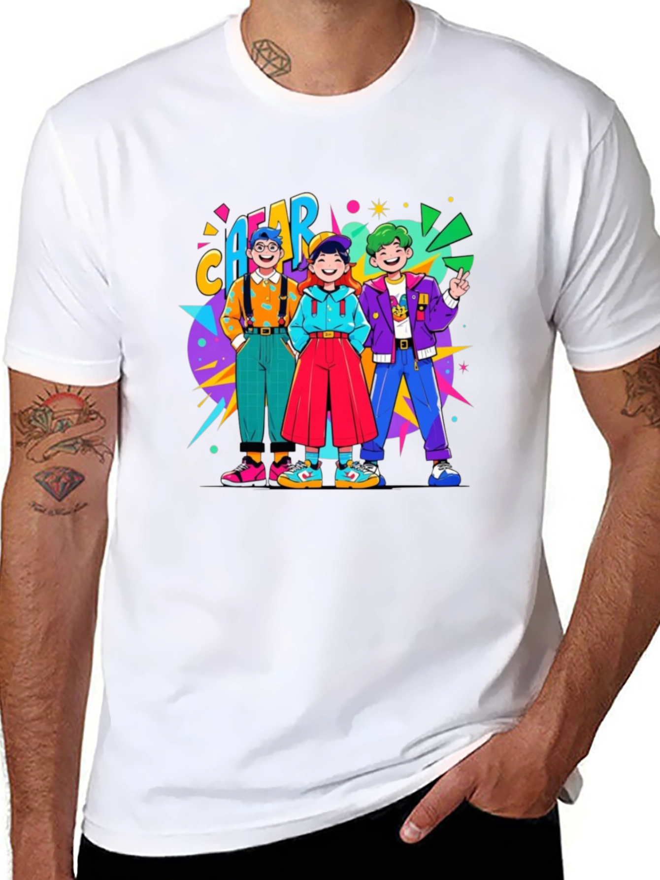 Black Retro Cartoon T-Shirt view 8