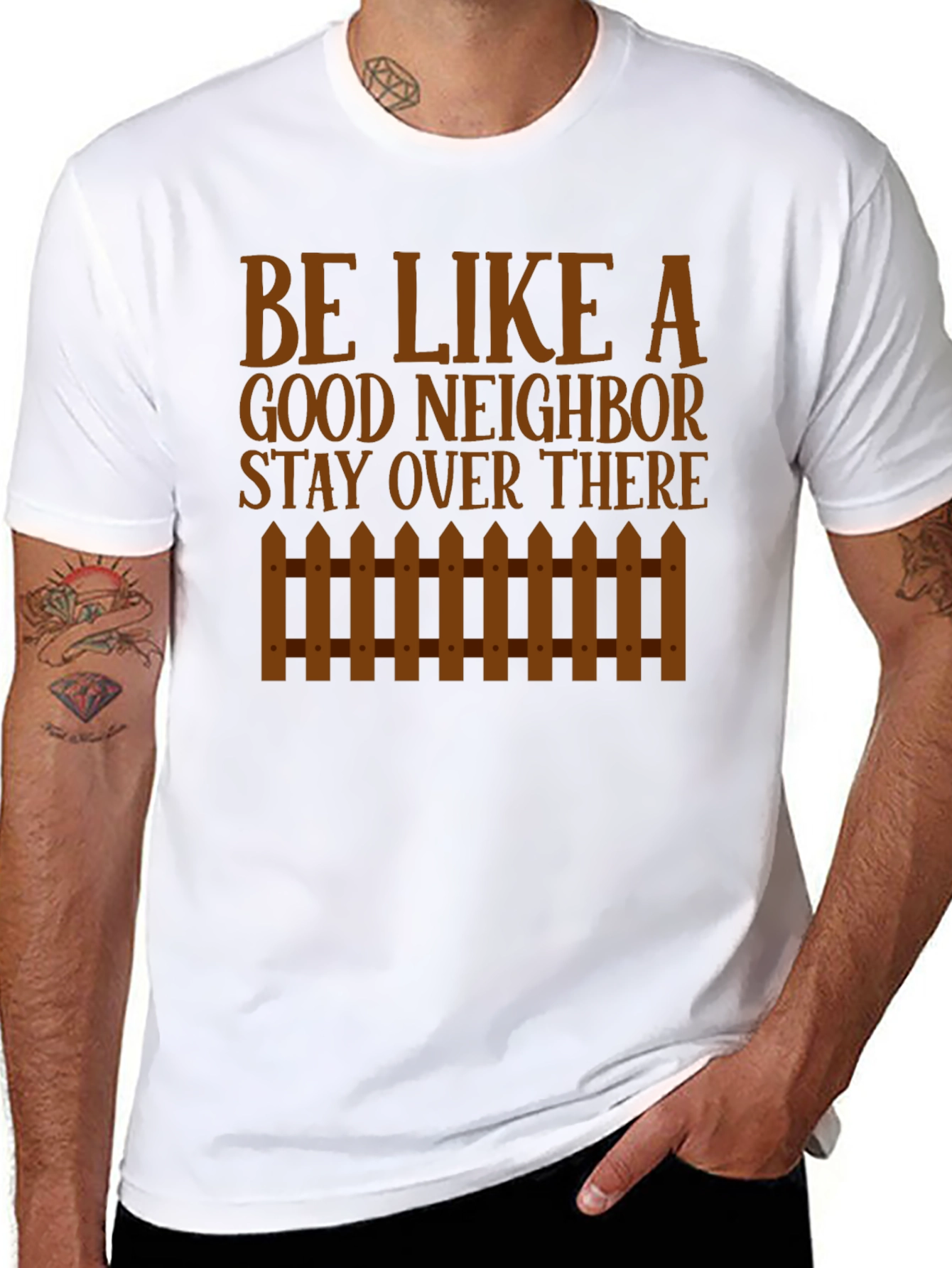 Black Be Like a Good Neighbor Novelty Tee view 8