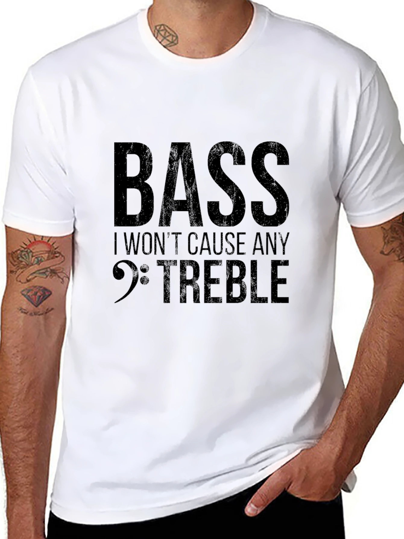 Black Bass Guitar T-Shirt - Funny Music Shirt view 8