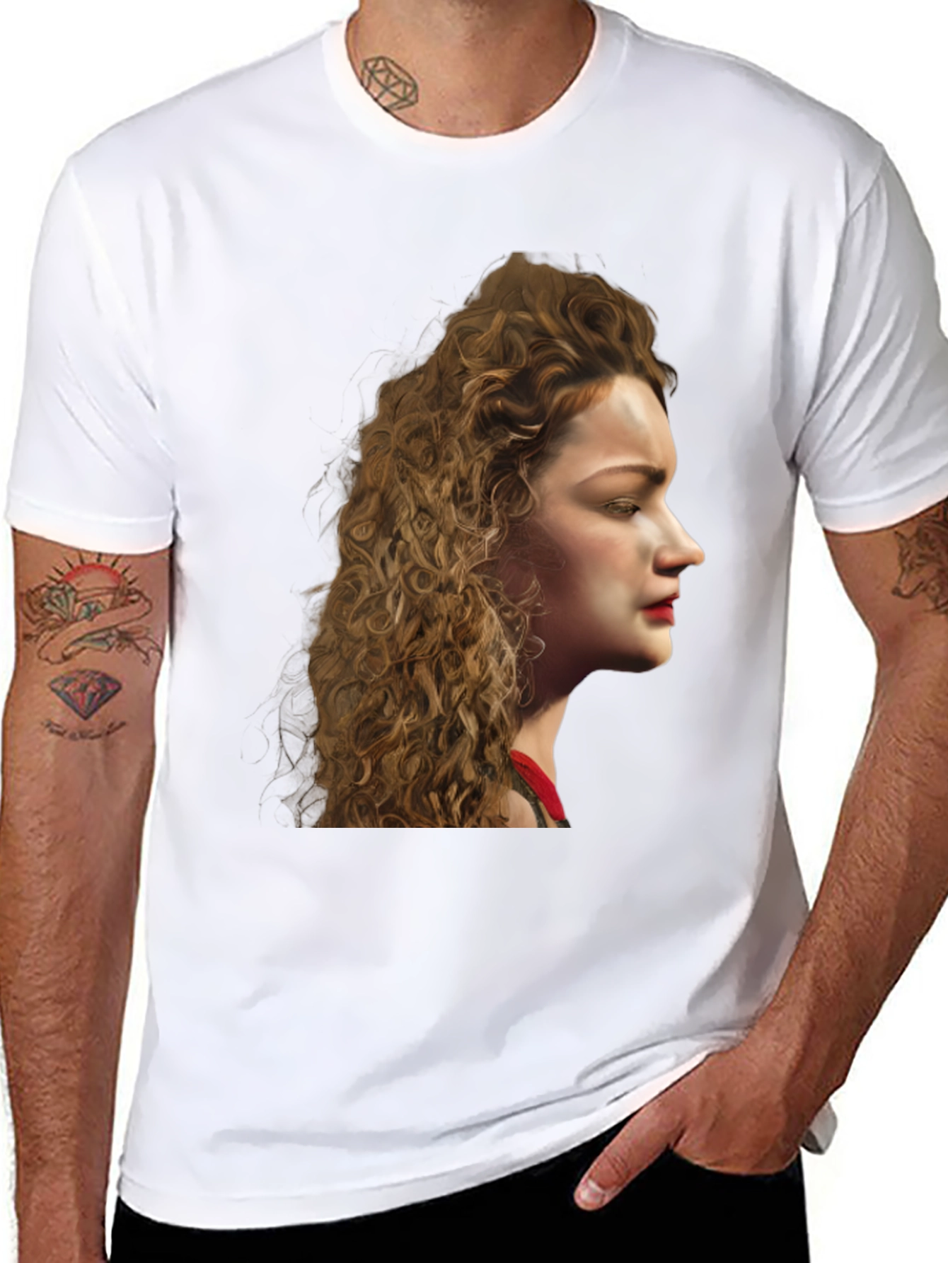 Black Woman Portrait Black T-Shirt view 8